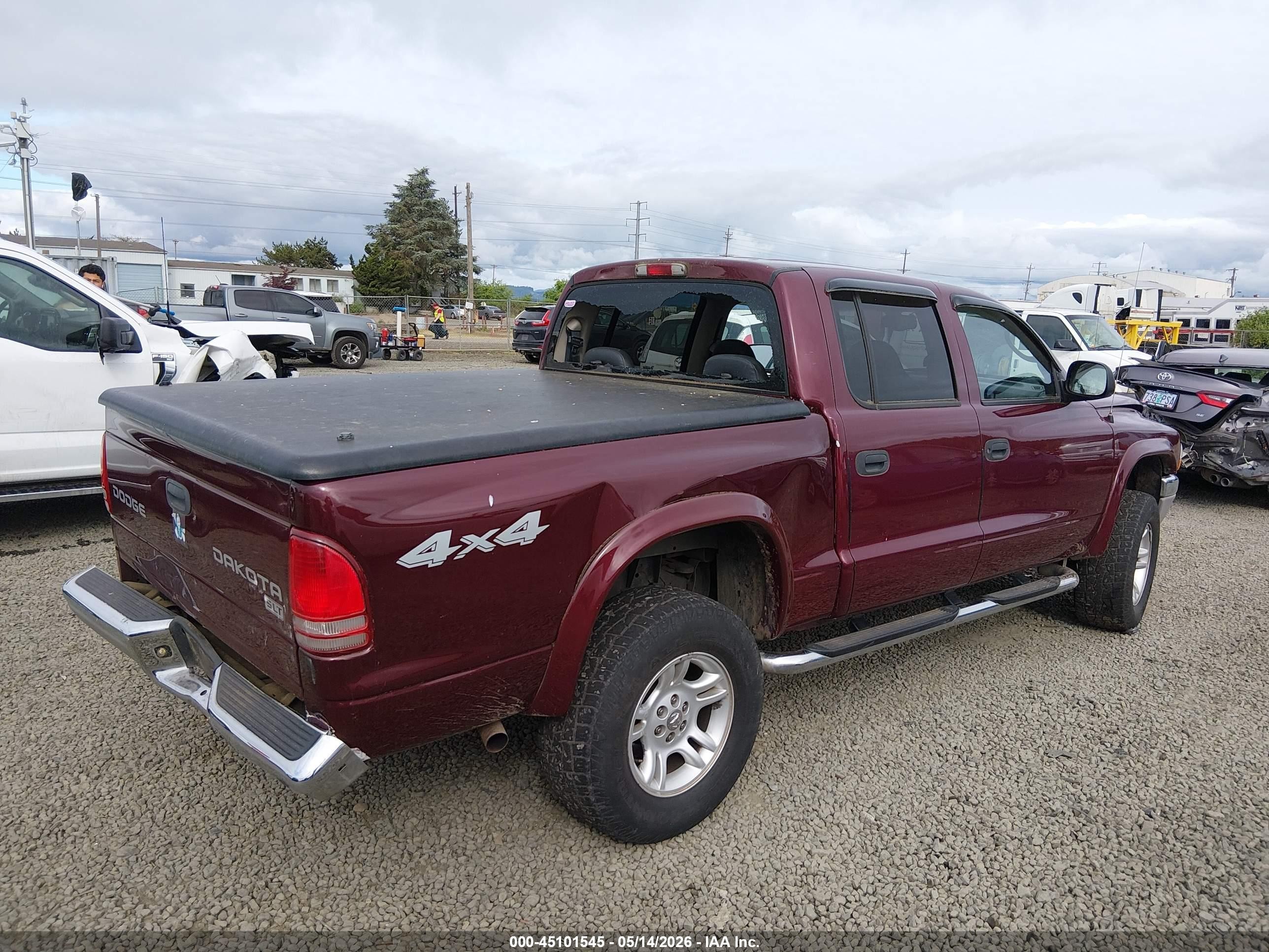 2003 Dodge Dakota Slt Red vin: 1D7HG48N23S312633