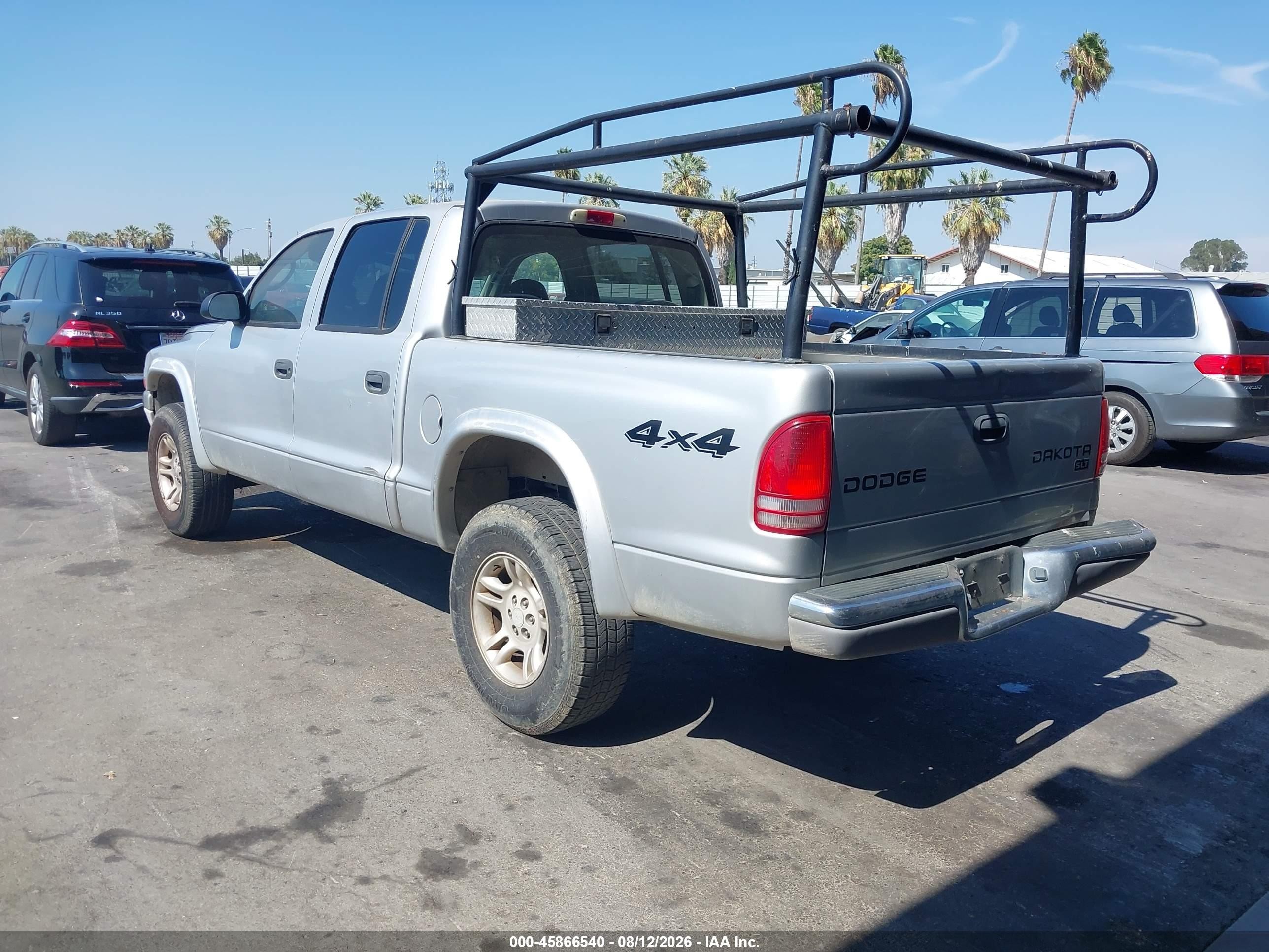 2004 Dodge Dakota Slt Silver vin: 1D7HG48N24S510338