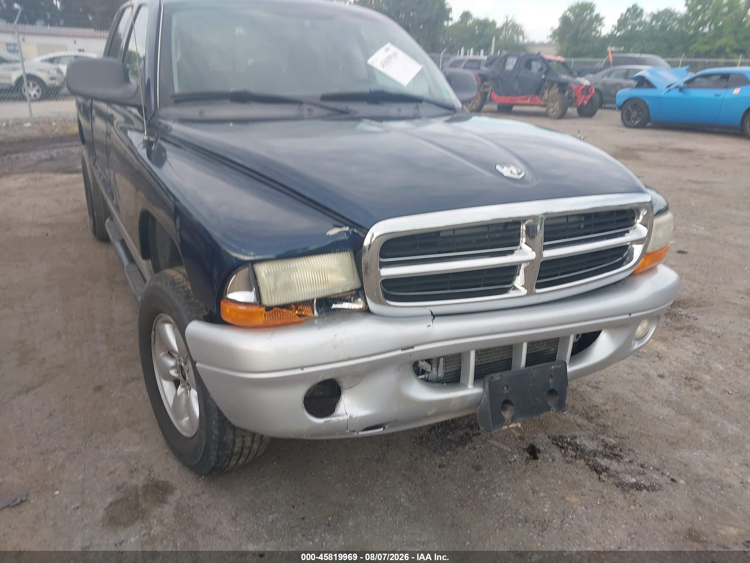 2004 Dodge Dakota Slt Синий vin: 1D7HG48N24S728599