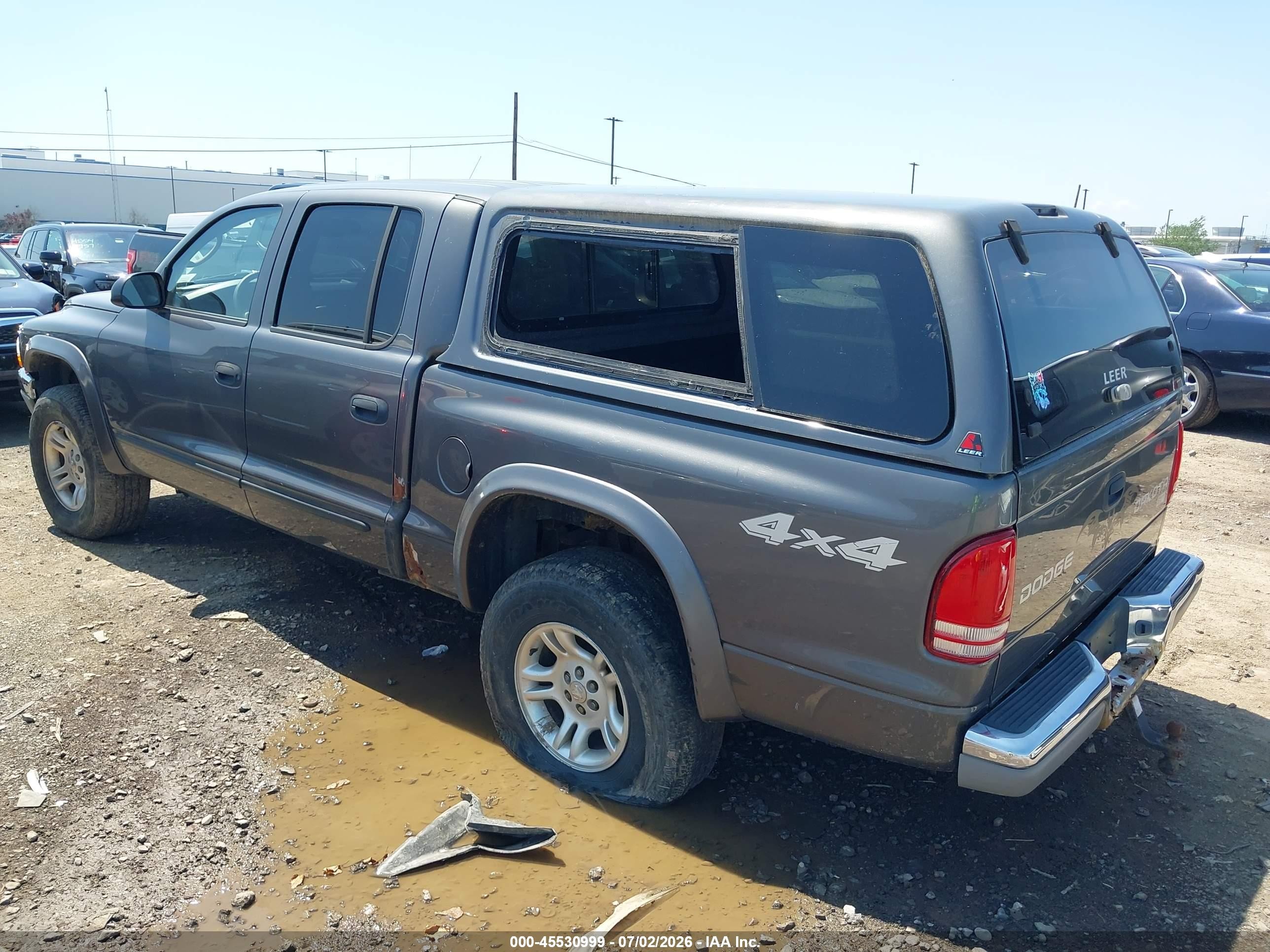 2003 Dodge Dakota Slt Gray vin: 1D7HG48N33S185973