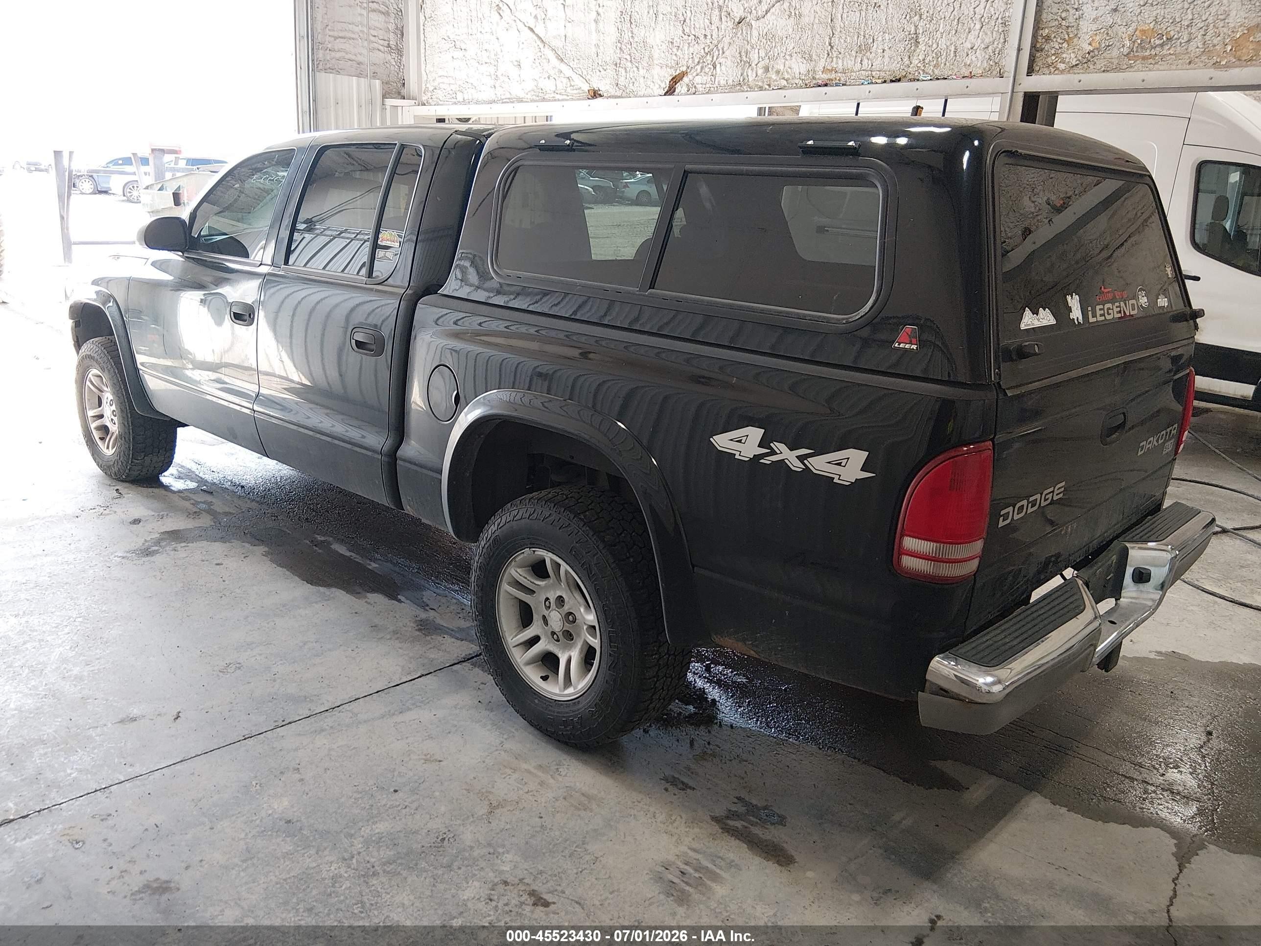 2003 Dodge Dakota Slt Black vin: 1D7HG48N43S127032