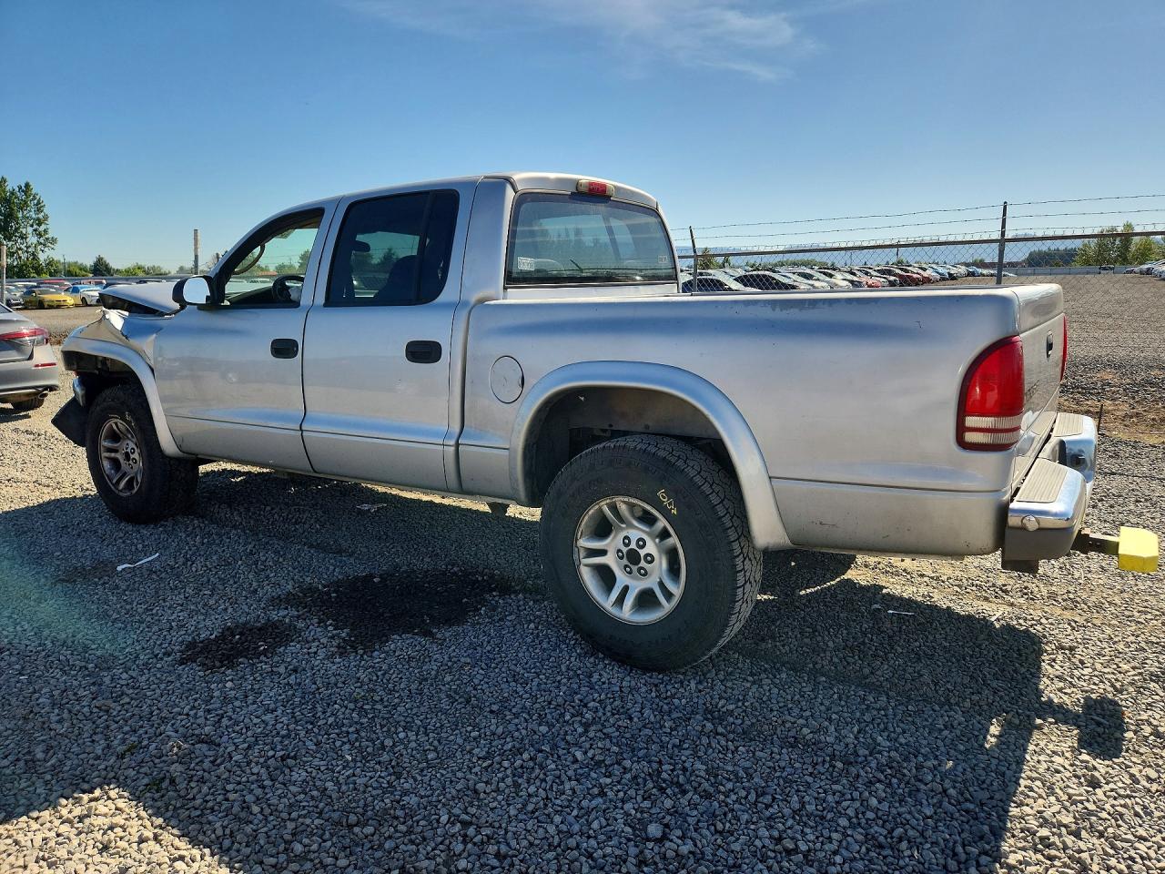 2003 Dodge Dakota Quad Slt Silver vin: 1D7HG48N63S221445