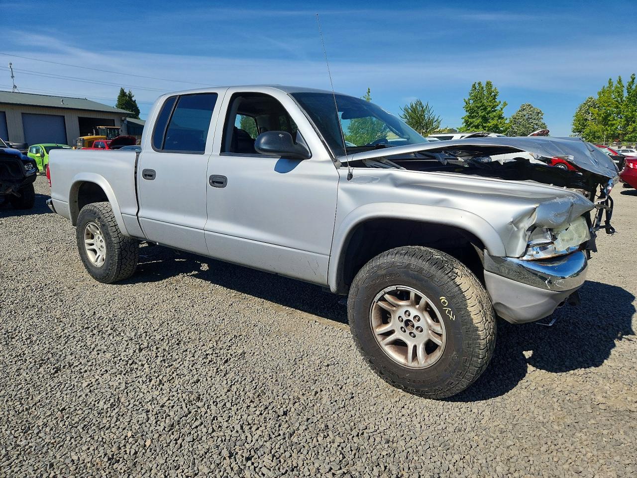 2003 Dodge Dakota Quad Slt Silver vin: 1D7HG48N63S221445