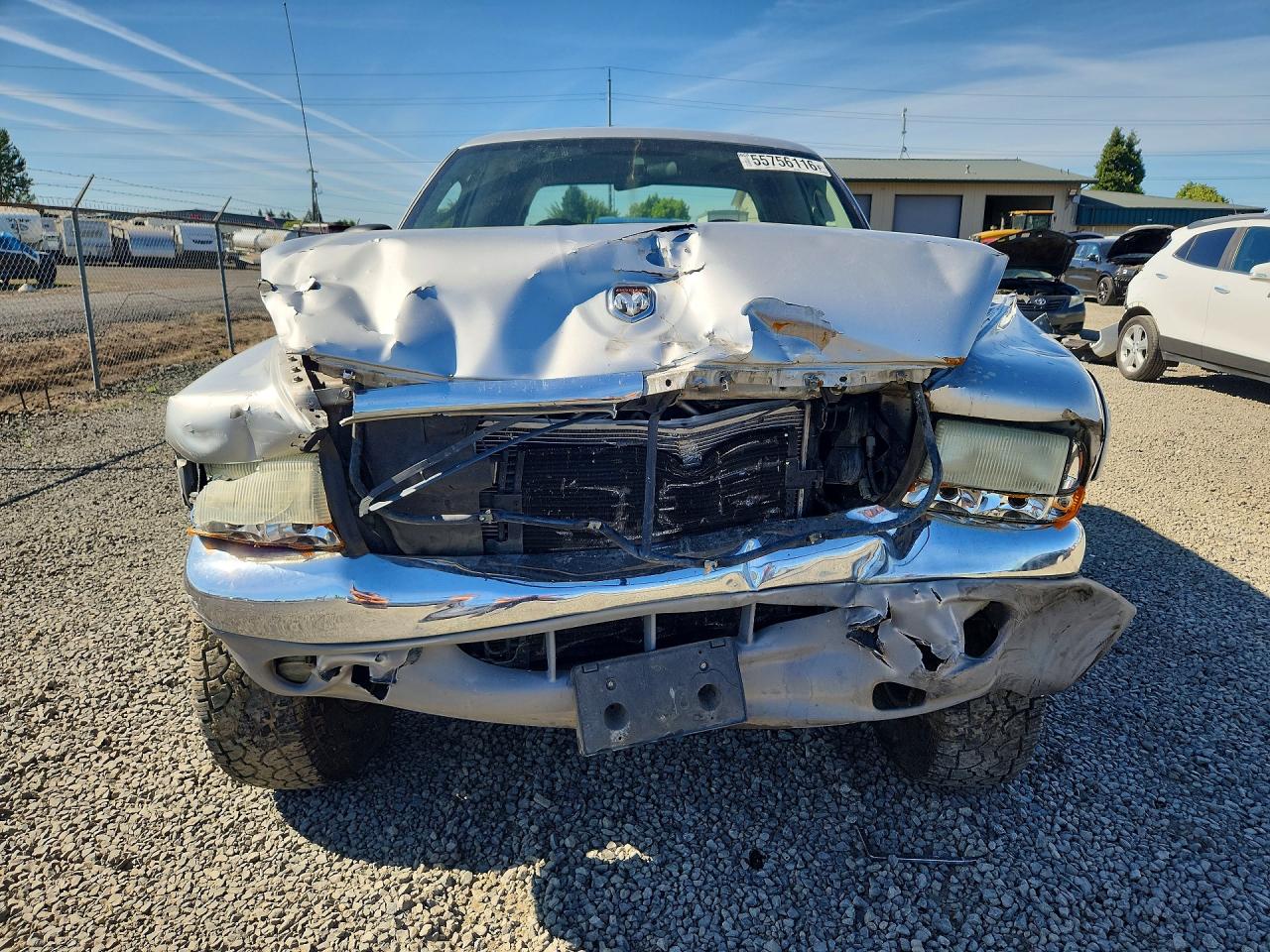 2003 Dodge Dakota Quad Slt Silver vin: 1D7HG48N63S221445