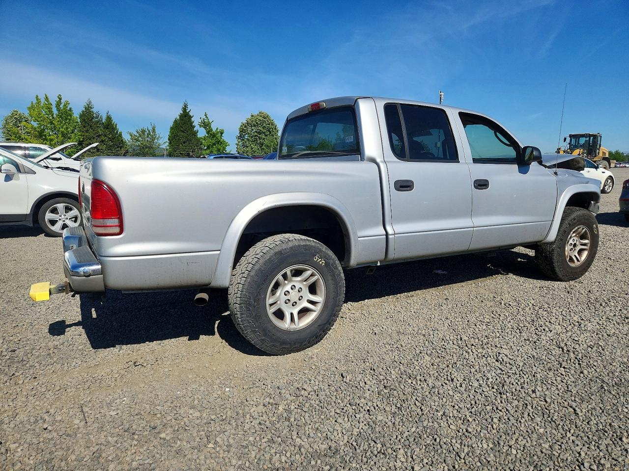 2003 Dodge Dakota Quad Slt Silver vin: 1D7HG48N63S221445