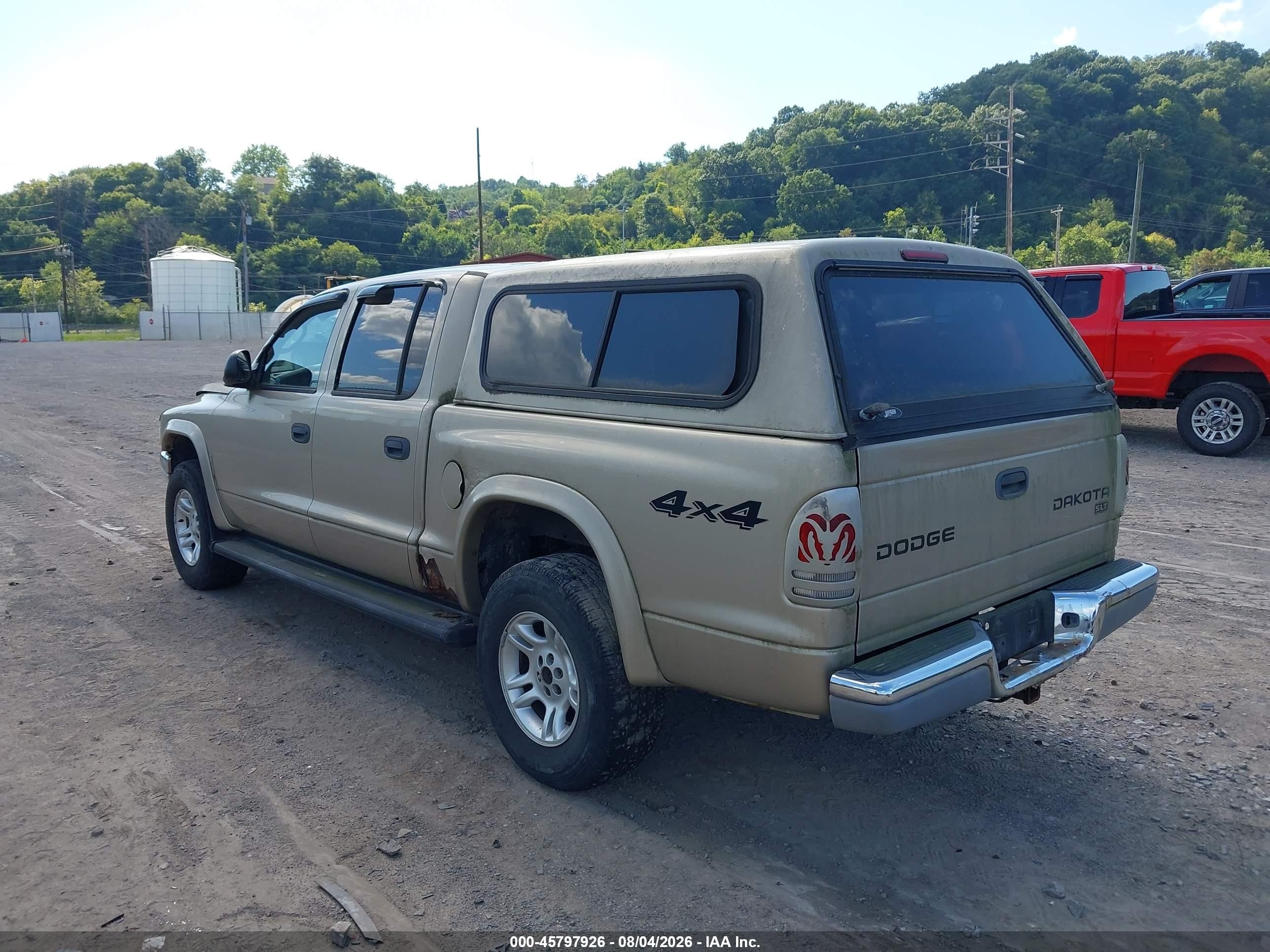 2004 Dodge Dakota Quad Slt Beige vin: 1D7HG48N64S714124