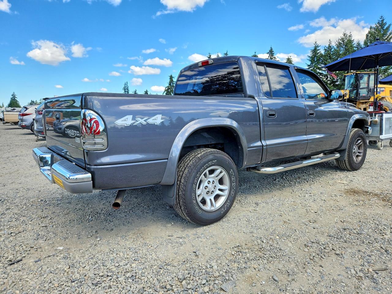 2004 Dodge Dakota Quad Slt Gray vin: 1D7HG48N64S718366