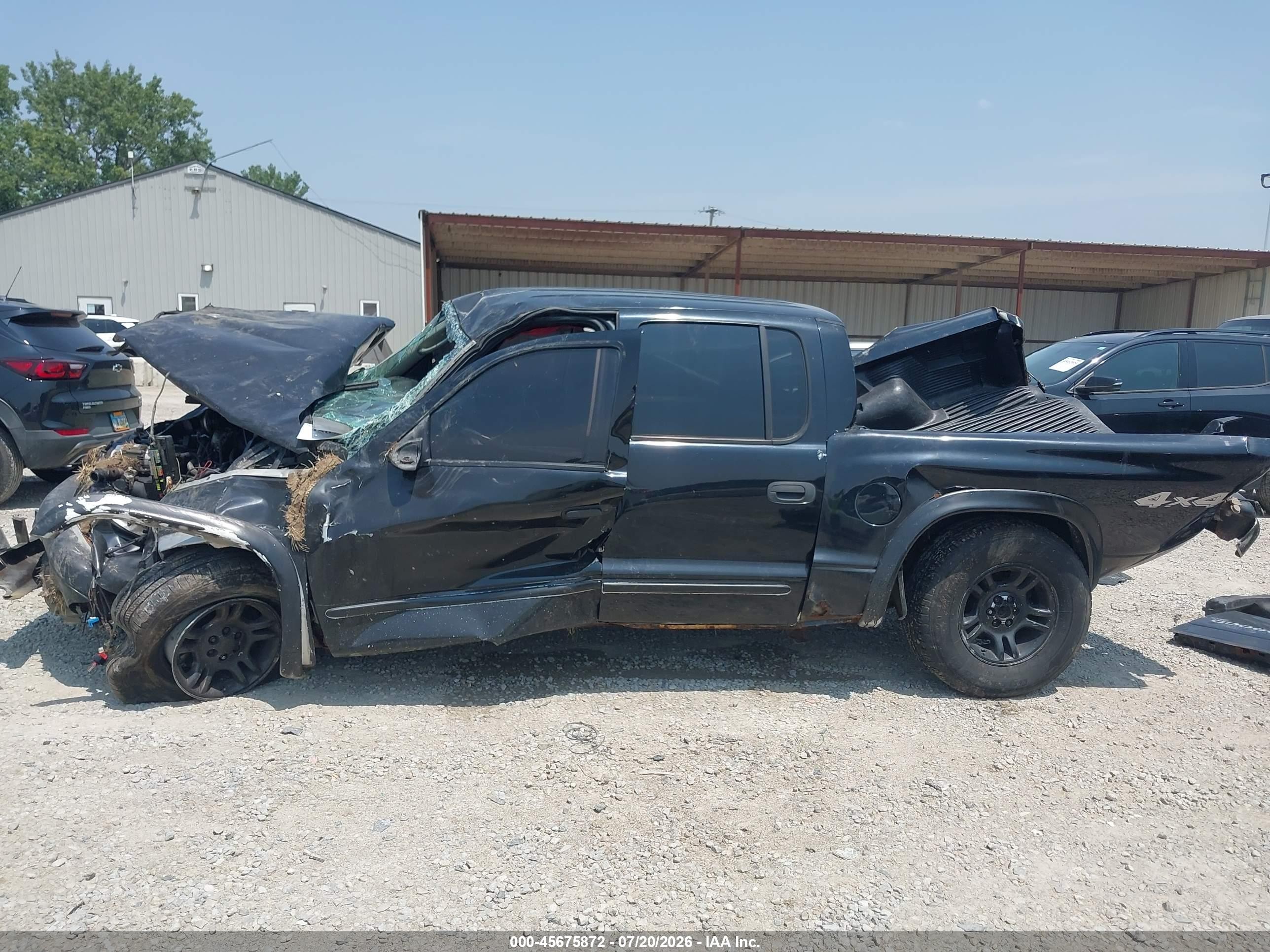 2004 Dodge Dakota Slt Black vin: 1D7HG48N84S522610