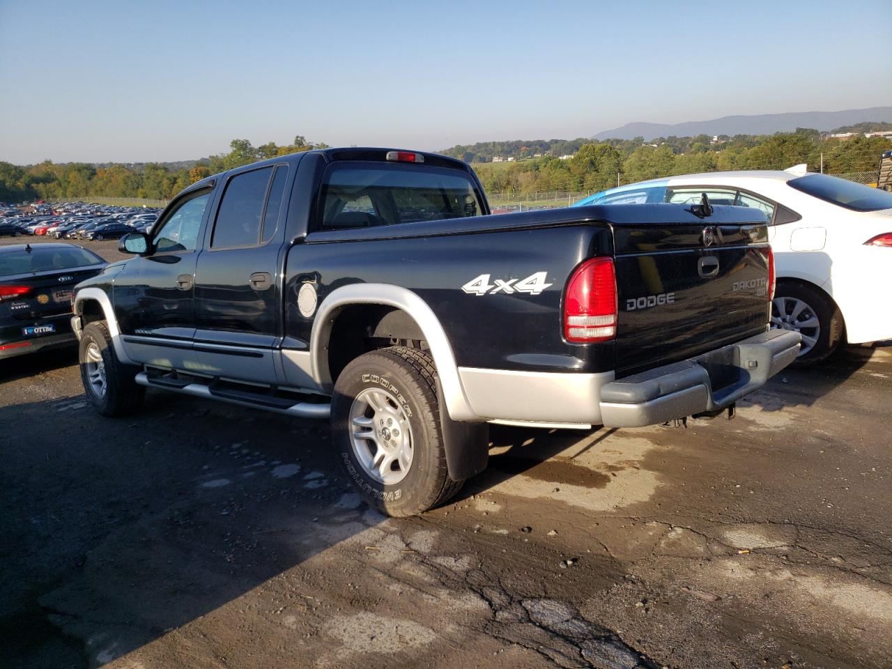 2004 Dodge Dakota Quad Slt Black vin: 1D7HG48N84S667470