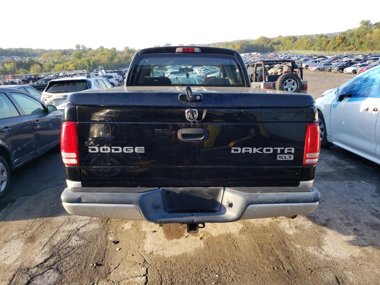 2004 Dodge Dakota Quad Slt Black vin: 1D7HG48N84S667470