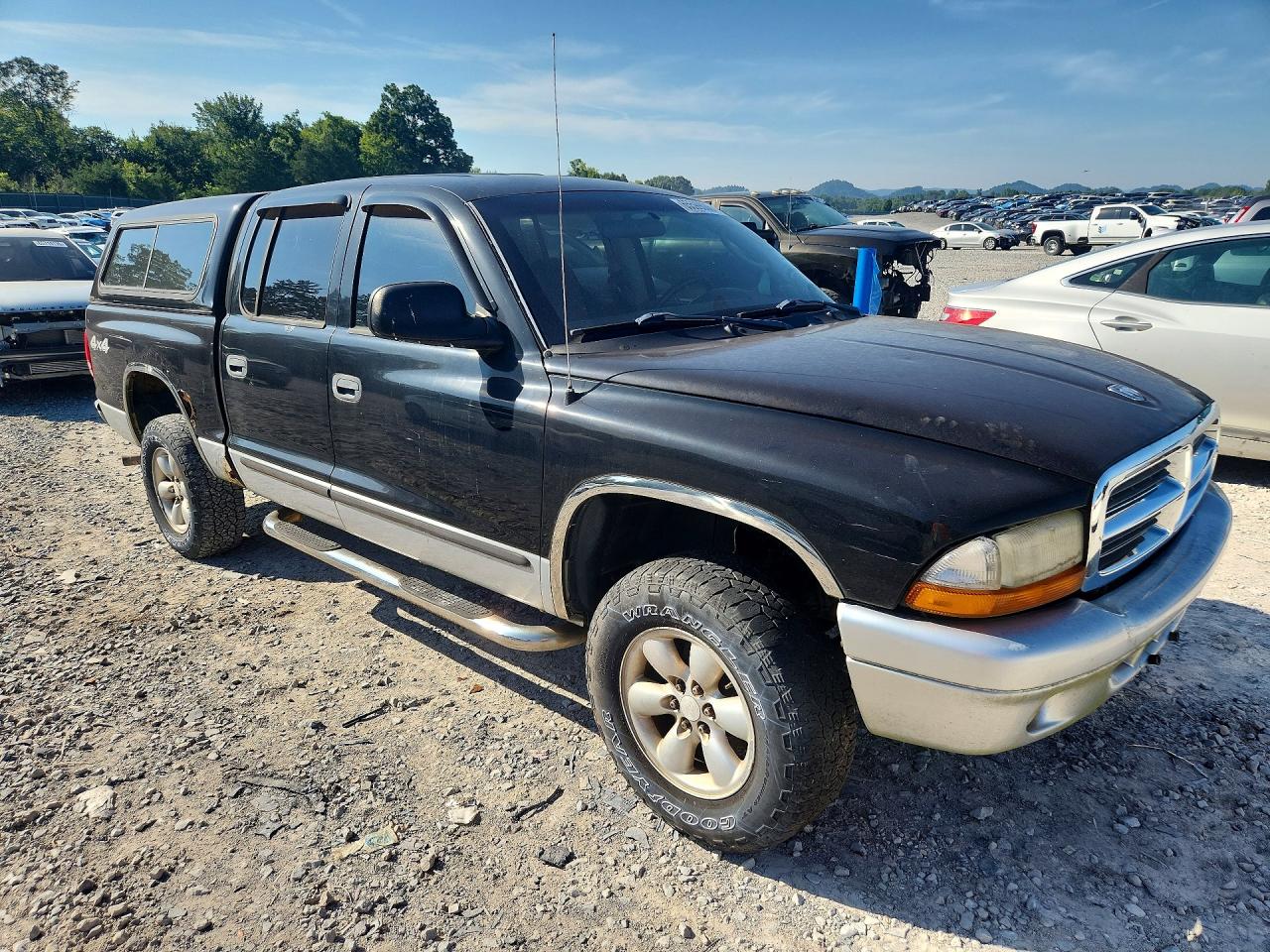 2004 Dodge Dakota Quad Slt Black vin: 1D7HG48N84S766550