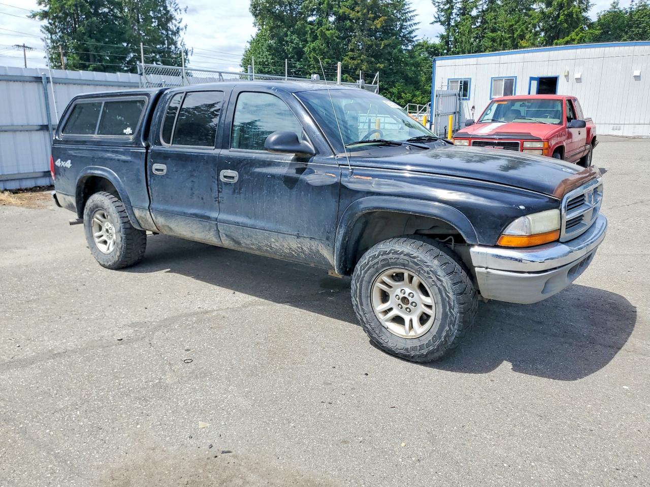 2004 Dodge Dakota Quad Slt Black vin: 1D7HG48N94S510028