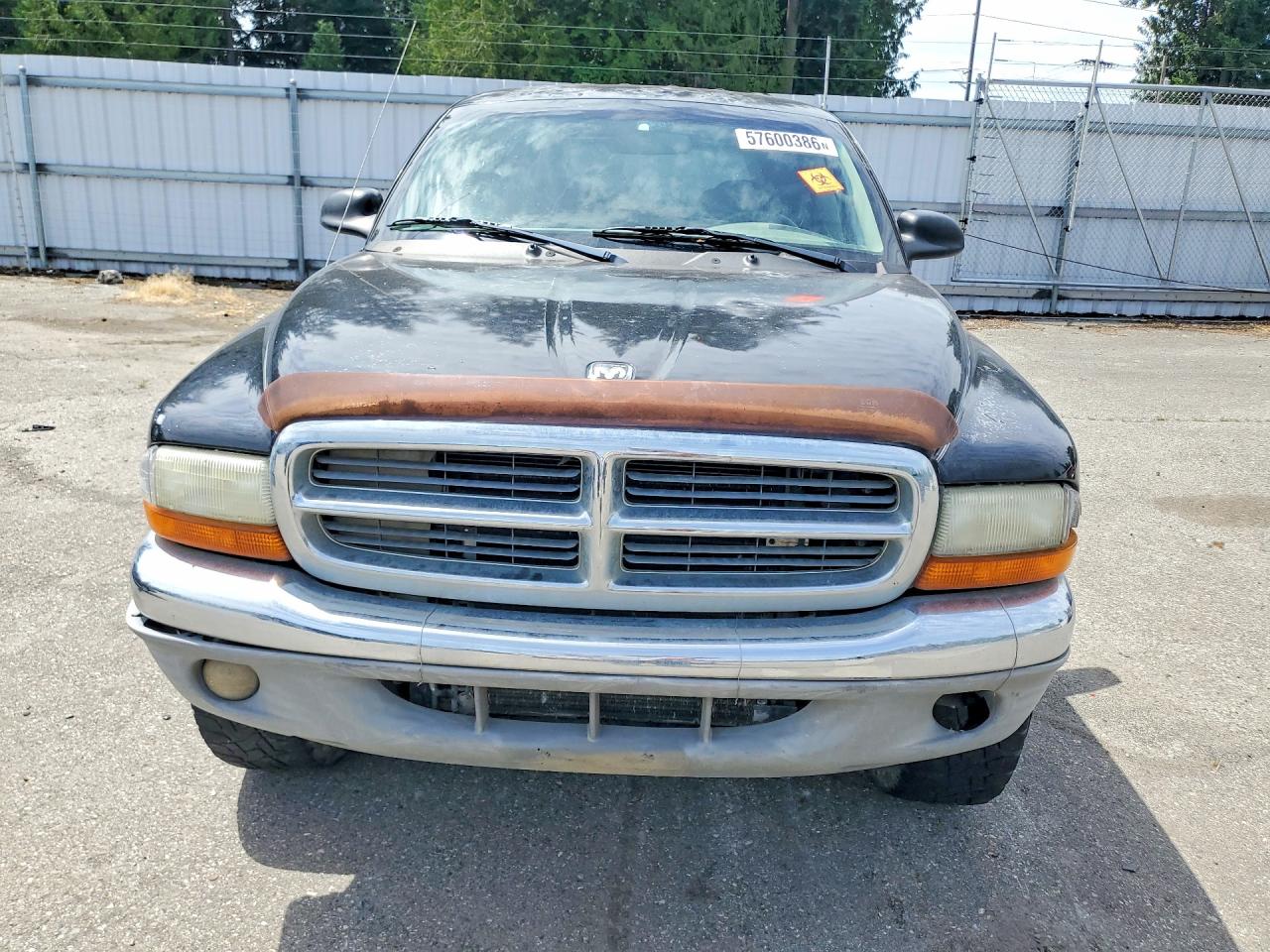2004 Dodge Dakota Quad Slt Black vin: 1D7HG48N94S510028