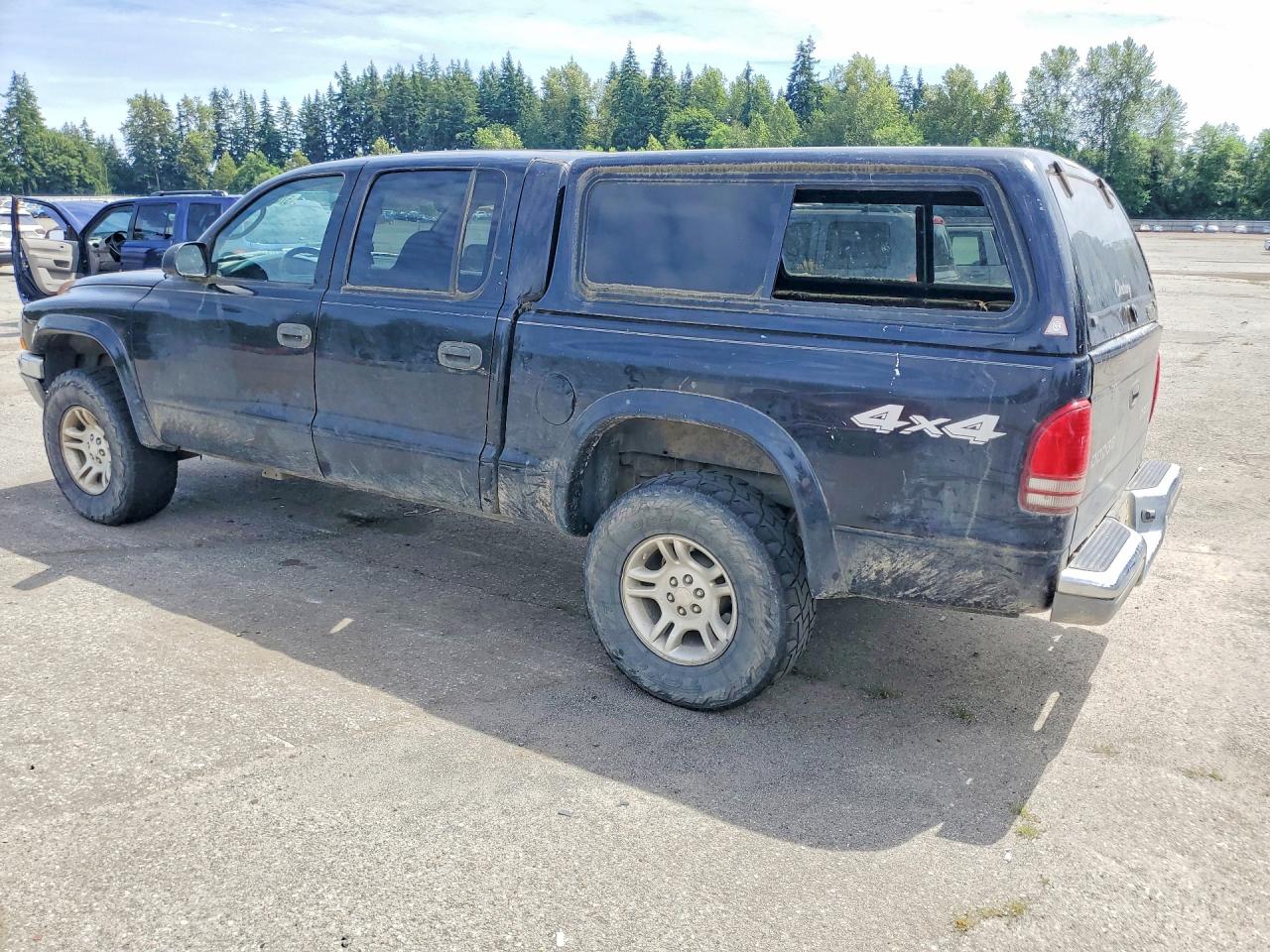 2004 Dodge Dakota Quad Slt Black vin: 1D7HG48N94S510028