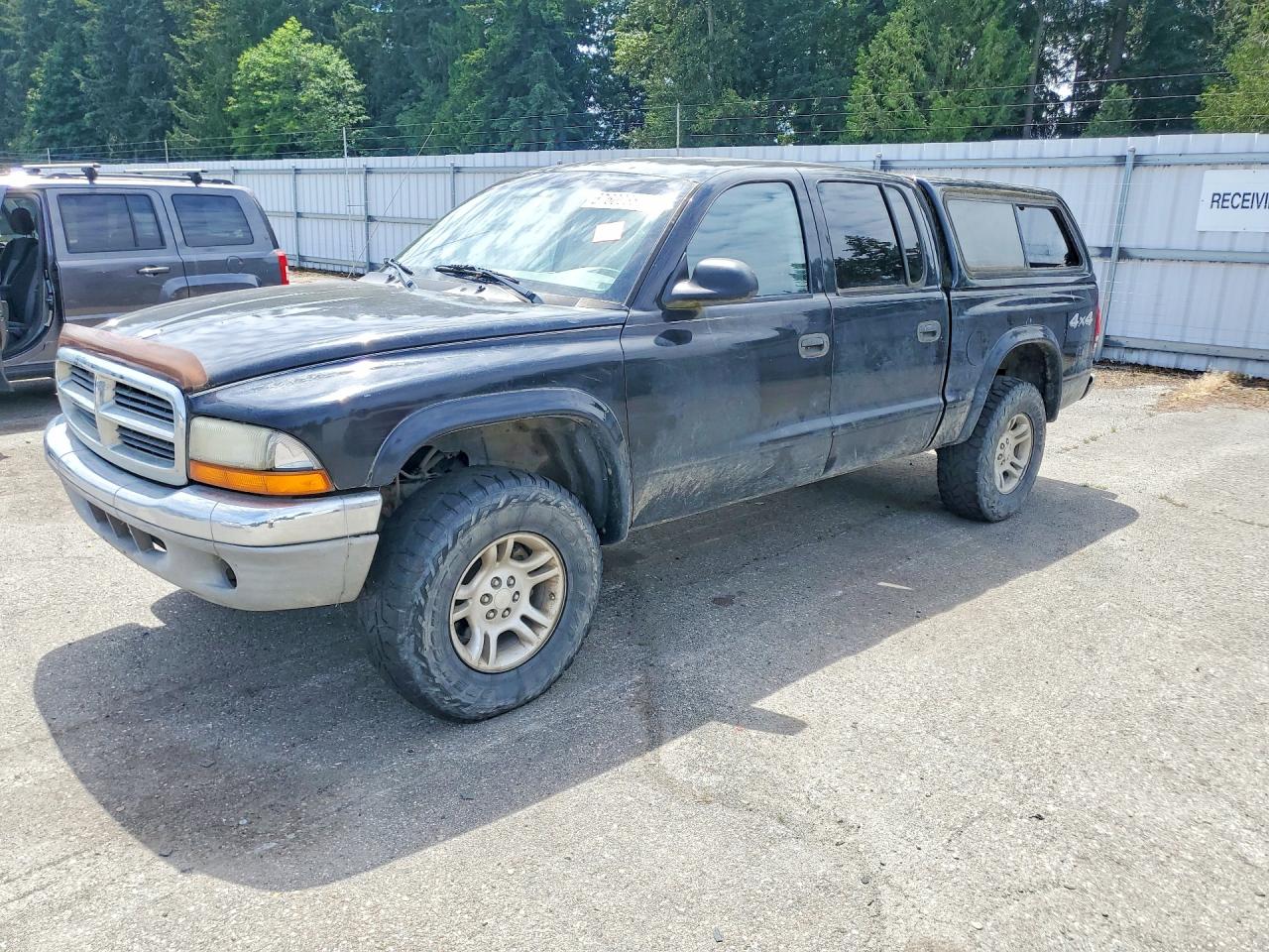 2004 Dodge Dakota Quad Slt Black vin: 1D7HG48N94S510028
