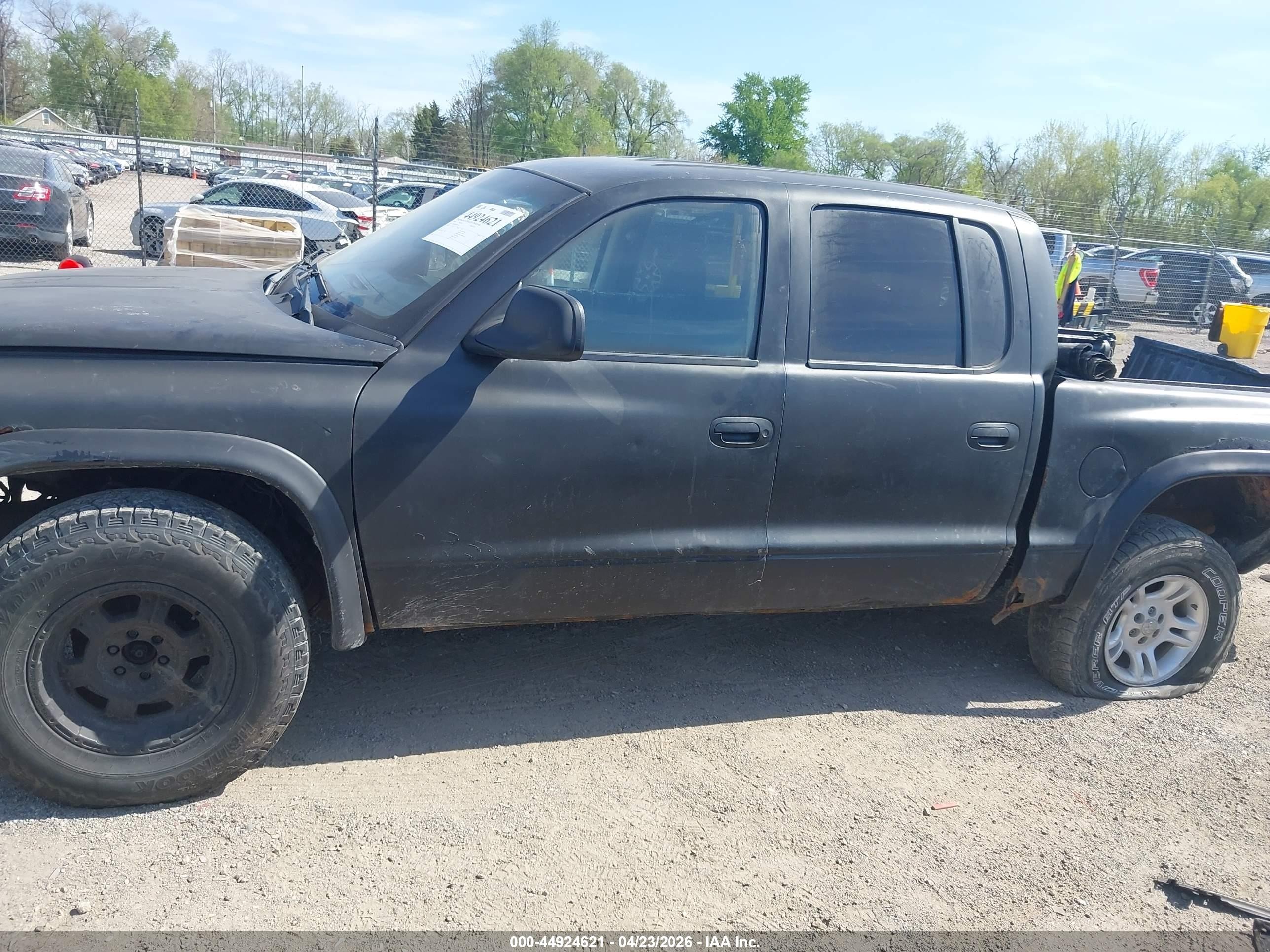 2004 Dodge Dakota Slt Black vin: 1D7HG48N94S704431