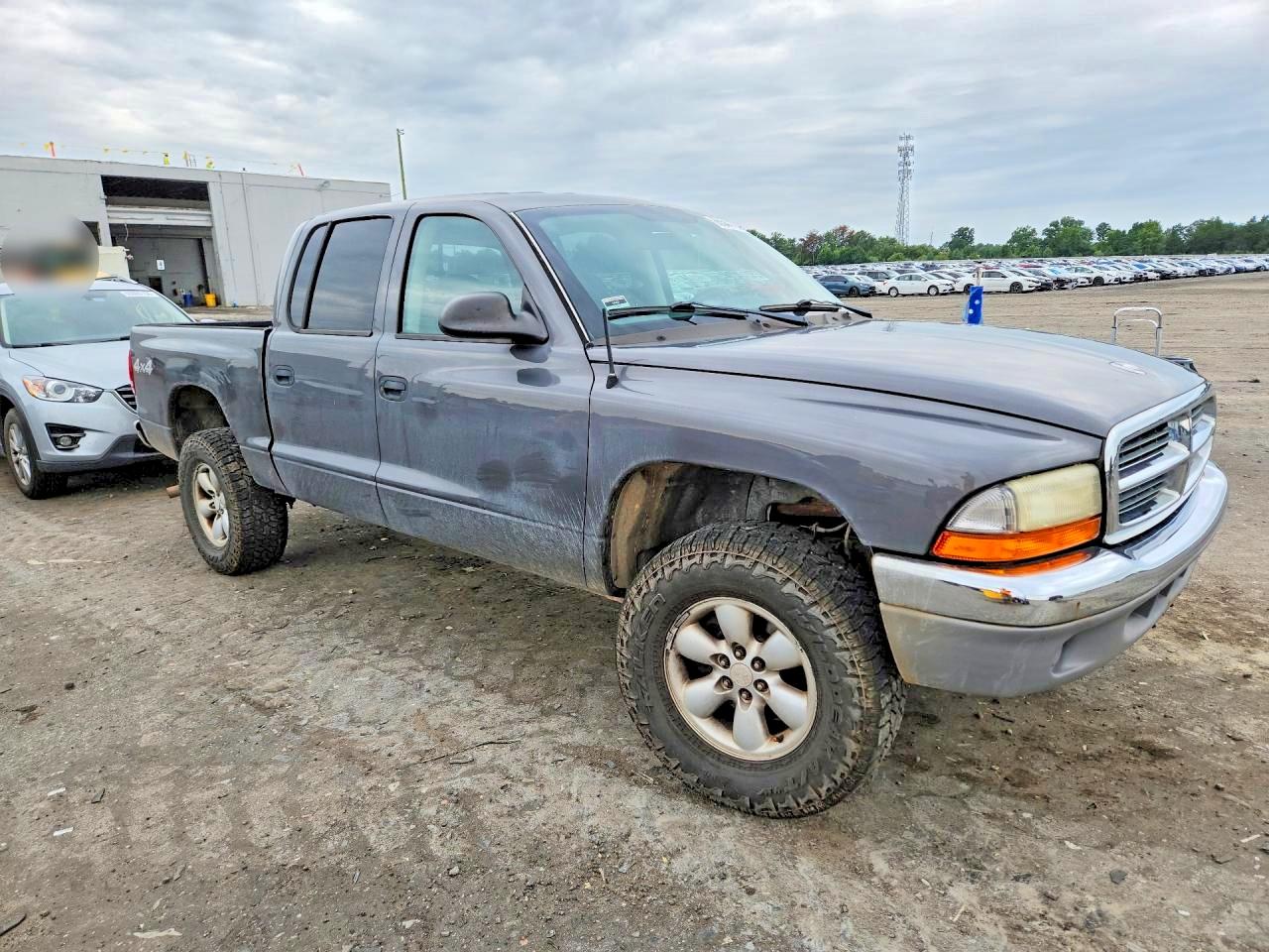 2004 Dodge Dakota Quad Slt Gray vin: 1D7HG48N94S719592