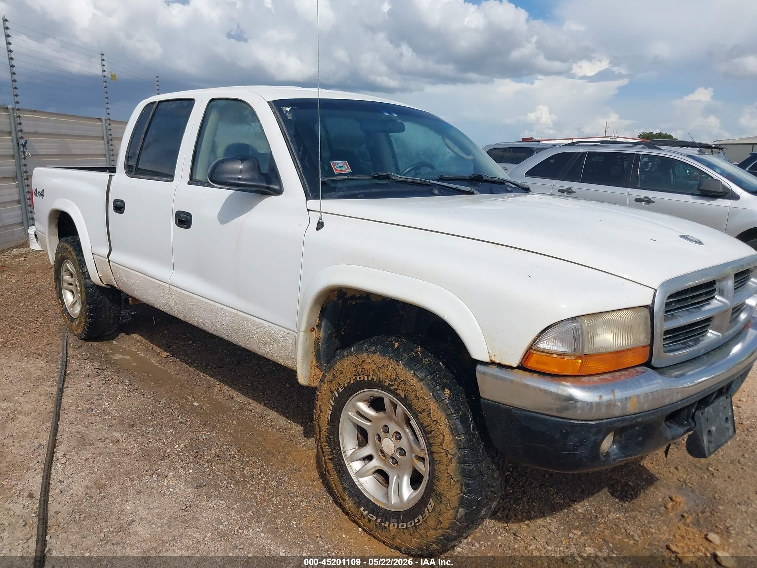 2004 Dodge Dakota Slt White vin: 1D7HG48N94S720807