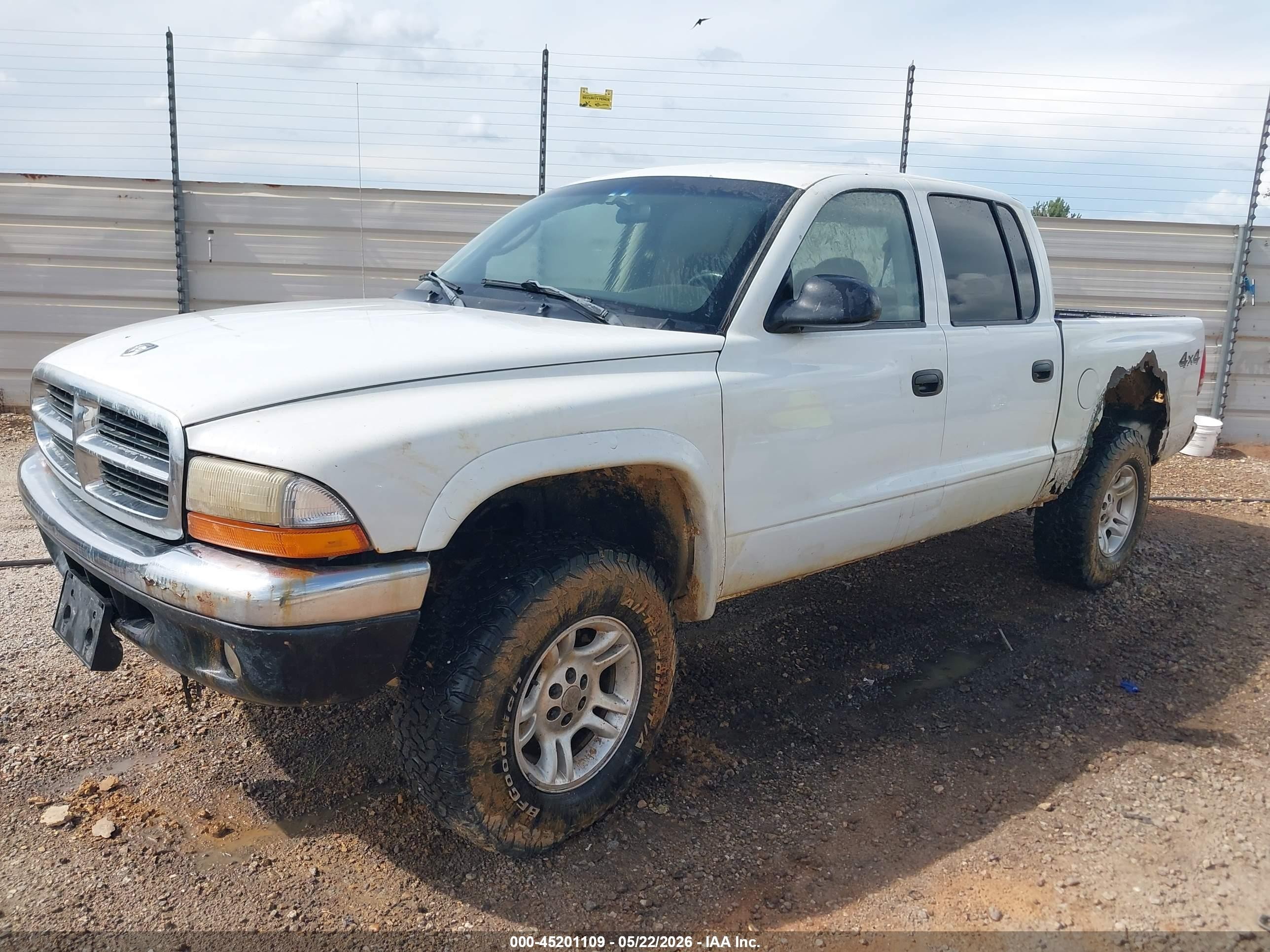 2004 Dodge Dakota Slt White vin: 1D7HG48N94S720807