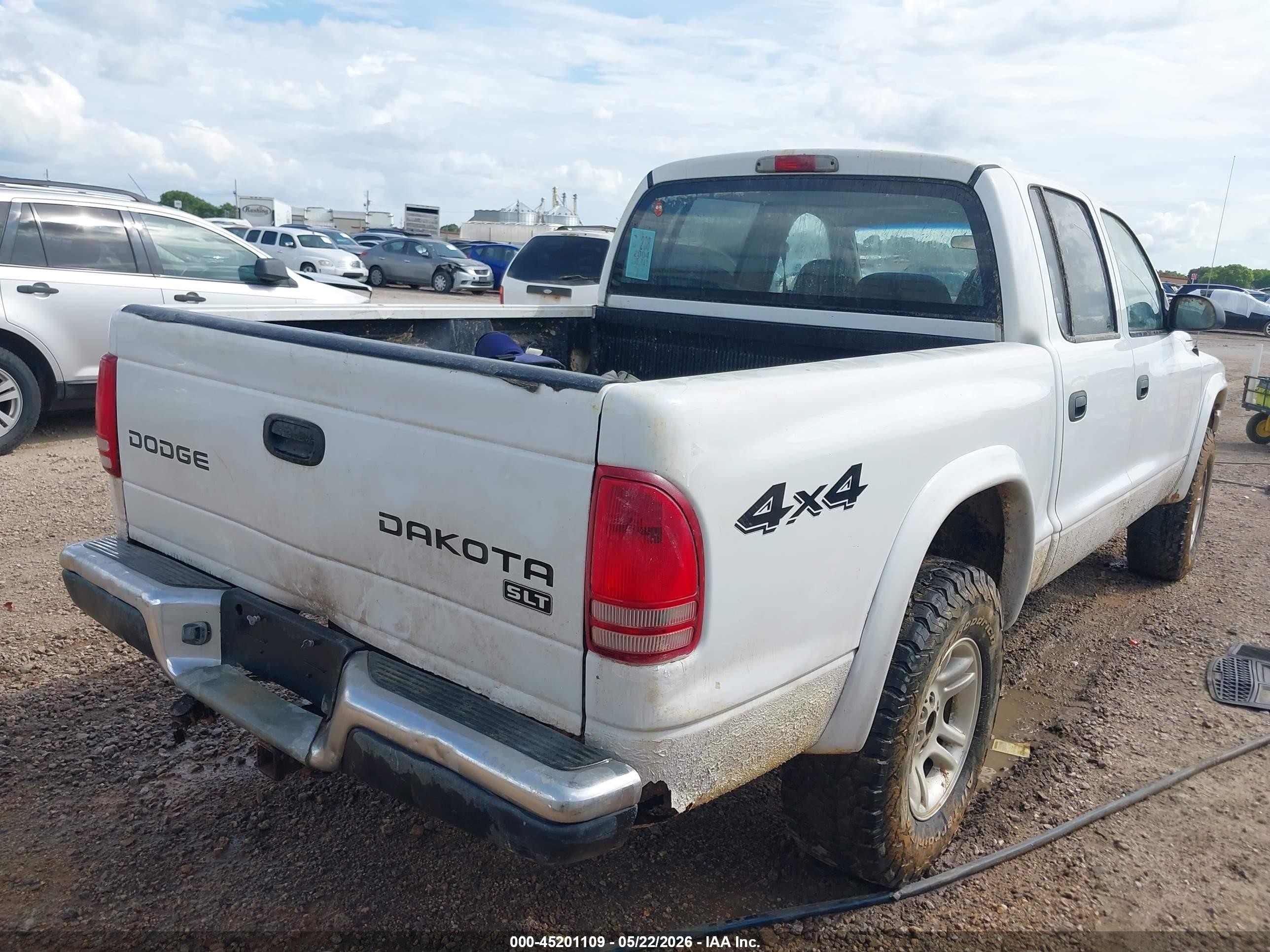 2004 Dodge Dakota Slt White vin: 1D7HG48N94S720807