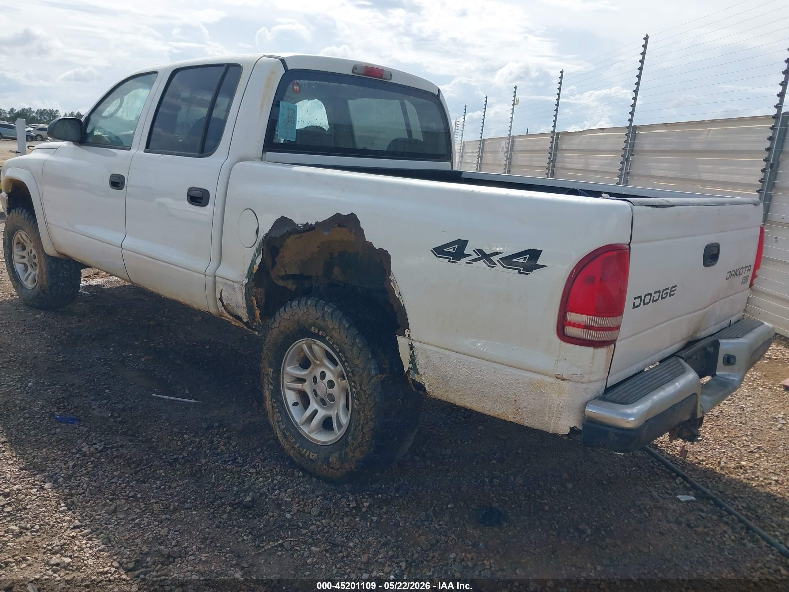 2004 Dodge Dakota Slt White vin: 1D7HG48N94S720807