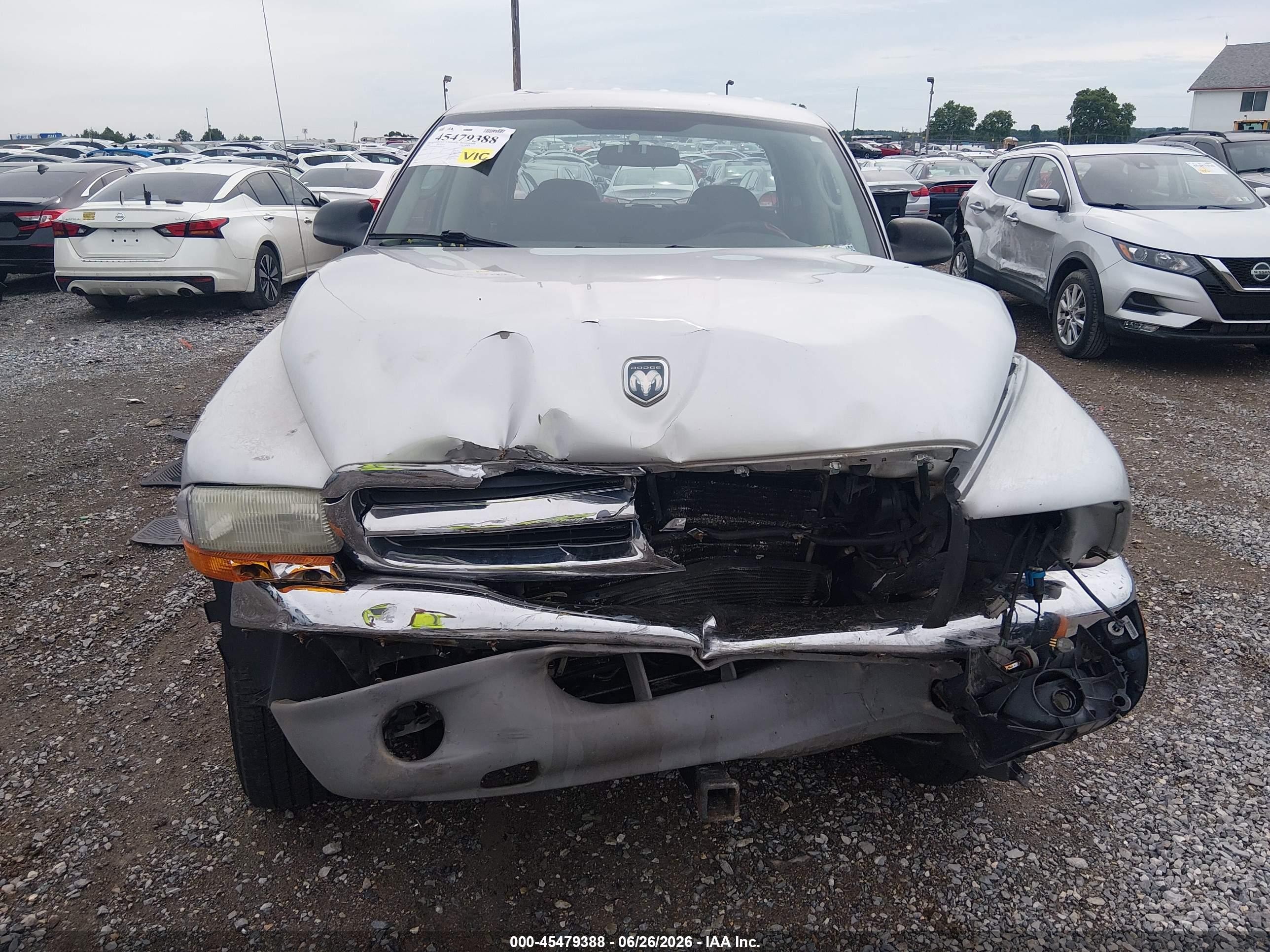 2003 Dodge Dakota Slt Серебряный vin: 1D7HG48NX3S134356
