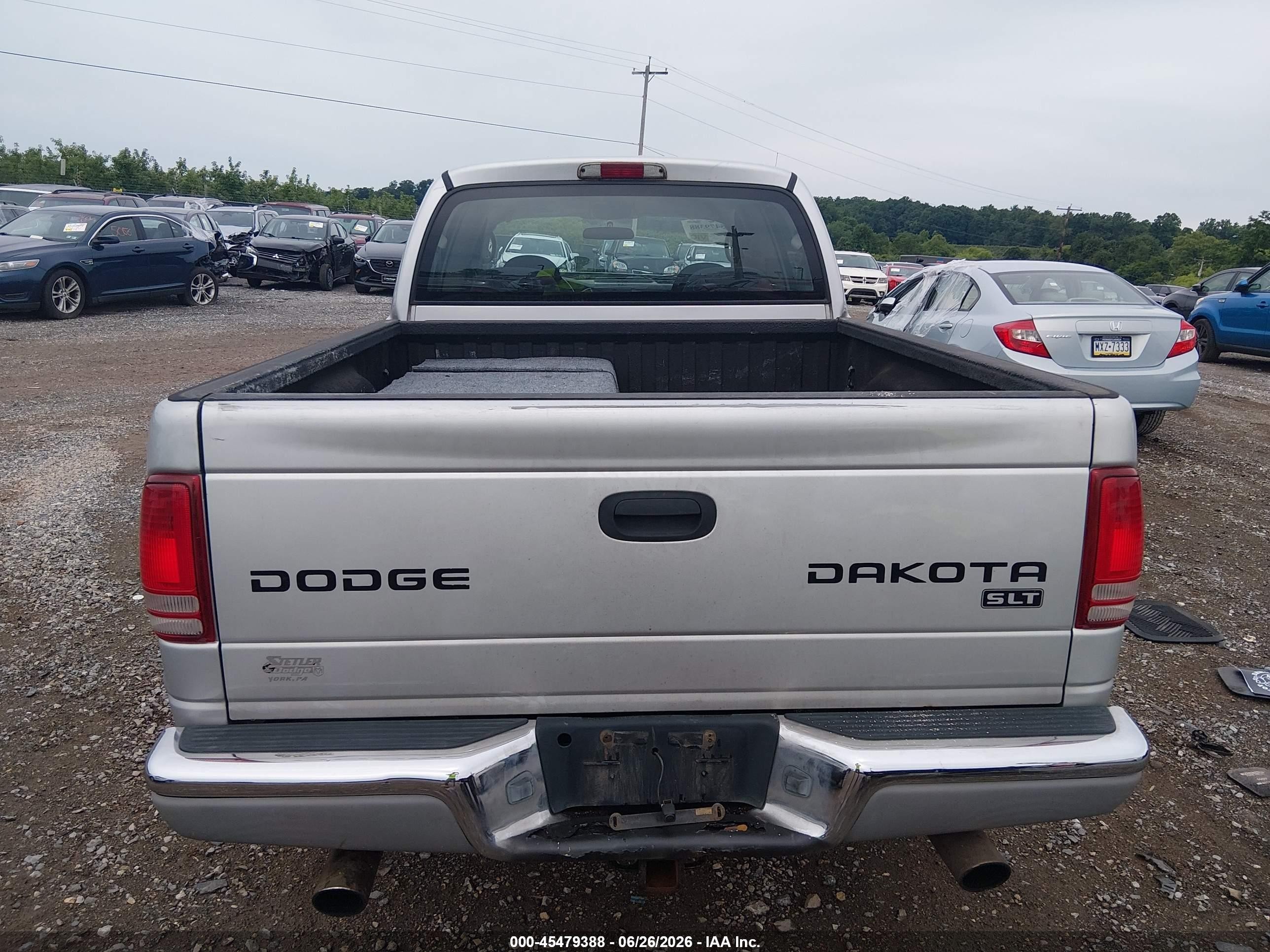 2003 Dodge Dakota Slt Серебряный vin: 1D7HG48NX3S134356