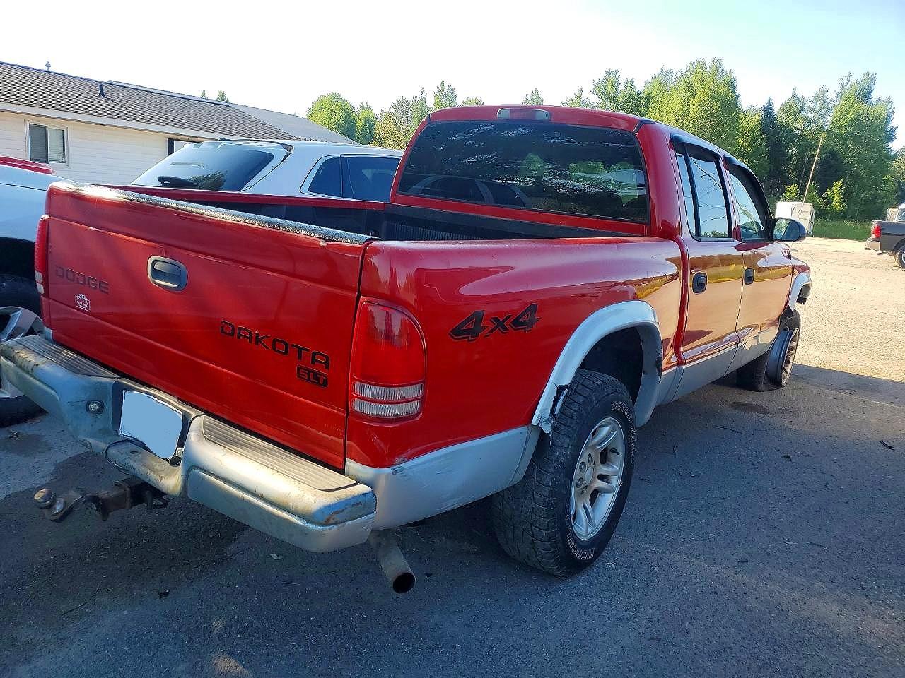2004 Dodge Dakota Quad Slt Красный vin: 1D7HG48NX4S628198
