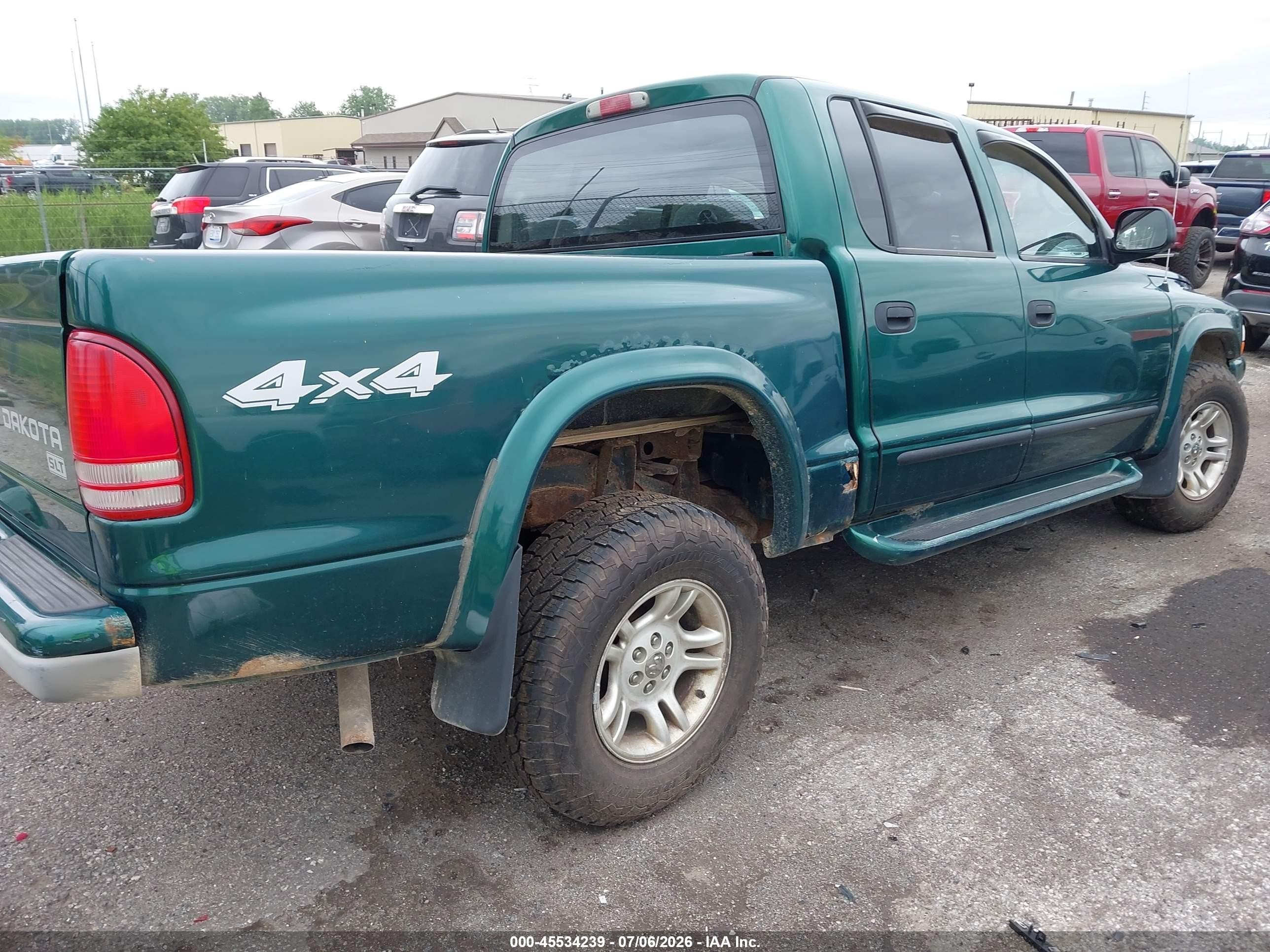 2003 Dodge Dakota Slt Green vin: 1D7HG48X33S340328