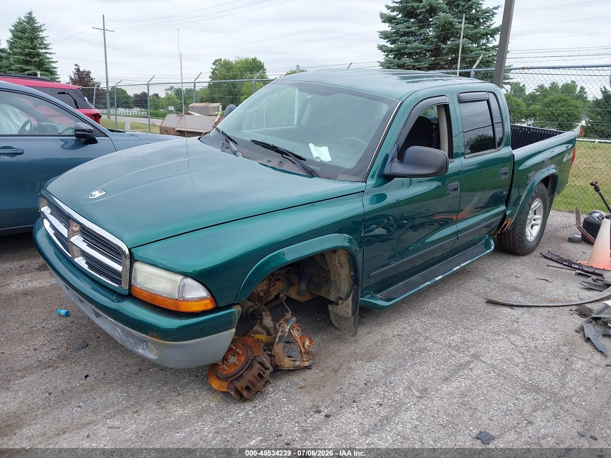 2003 Dodge Dakota Slt Green vin: 1D7HG48X33S340328