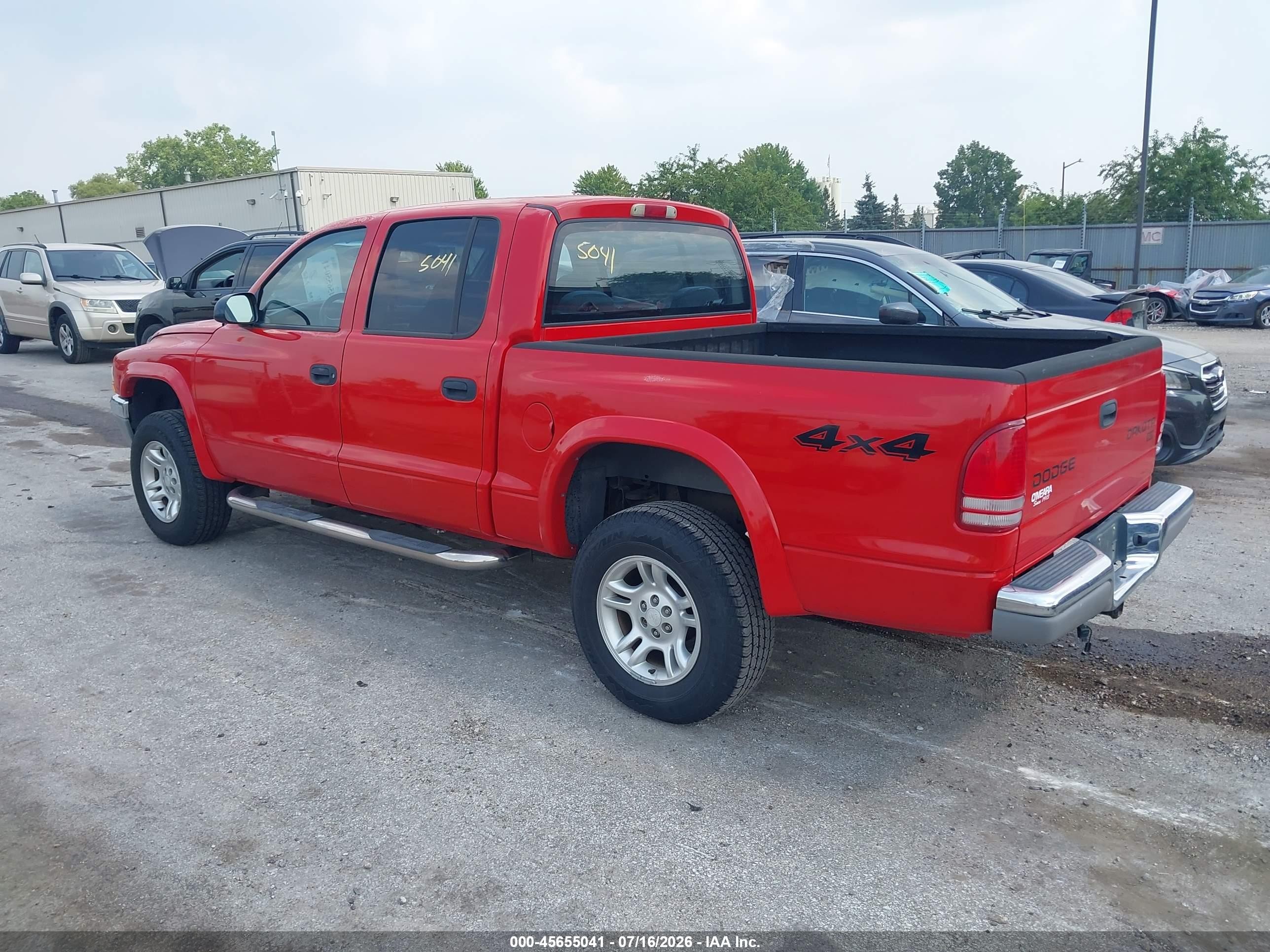 2003 Dodge Dakota Slt Red vin: 1D7HG48X53S116171