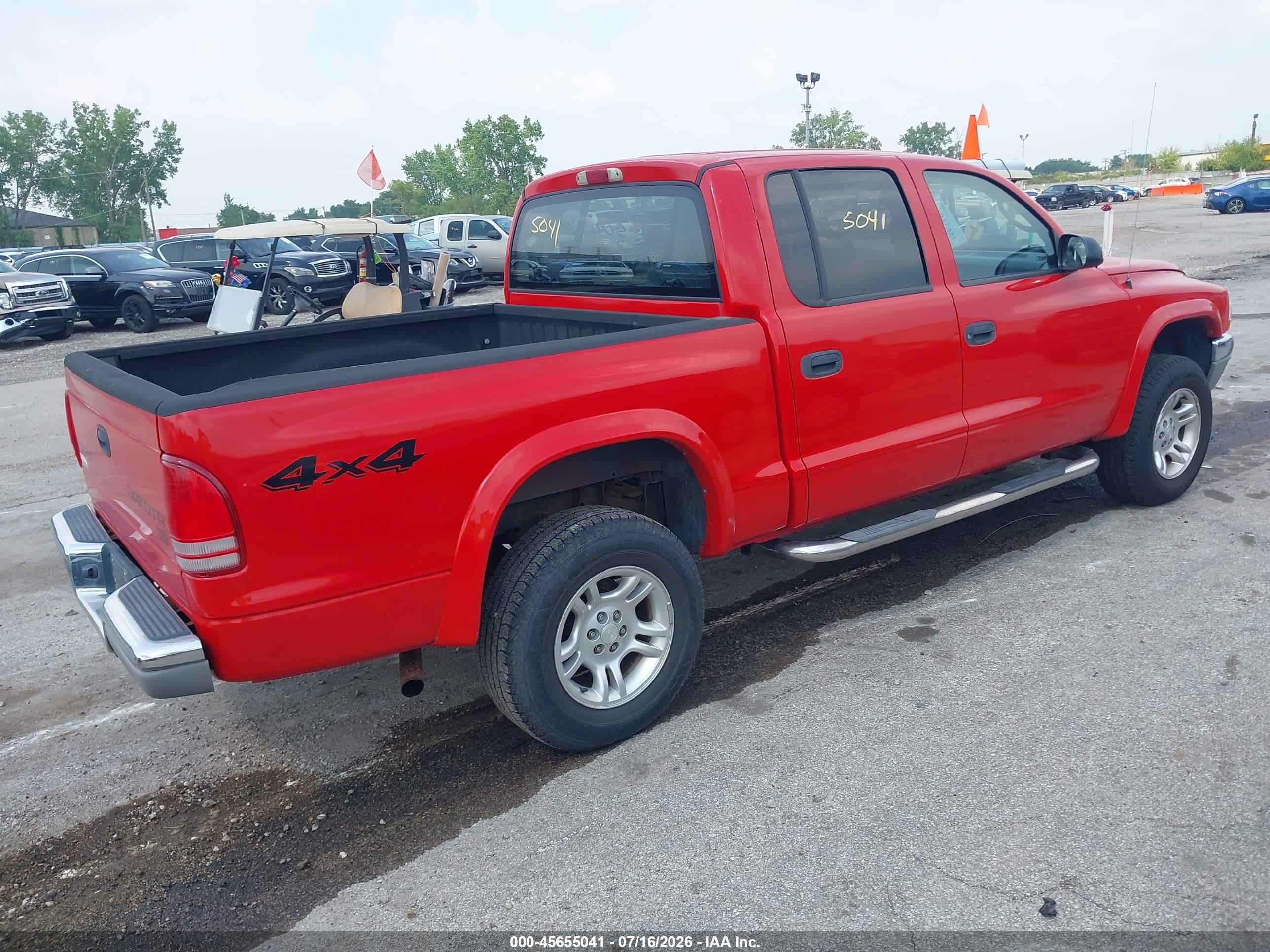 2003 Dodge Dakota Slt Red vin: 1D7HG48X53S116171