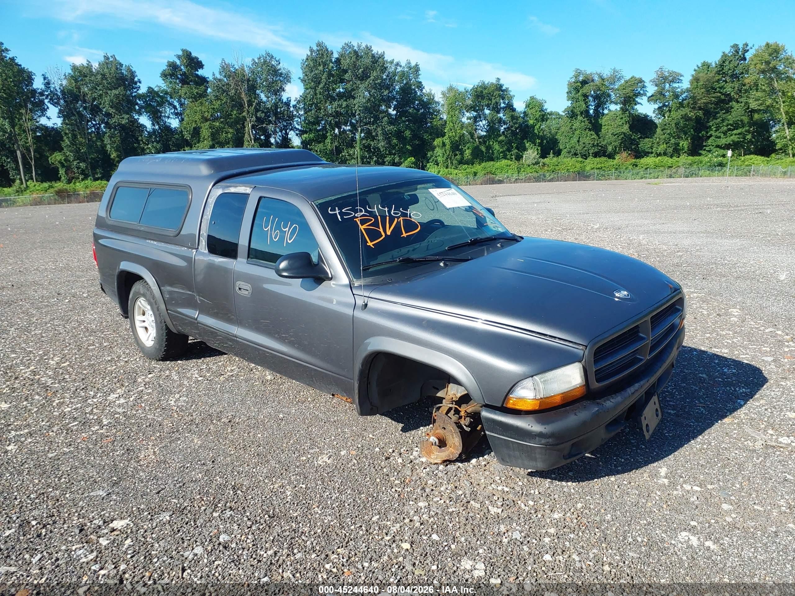 2003 Dodge Dakota Gray vin: 1D7HL12X73S358124