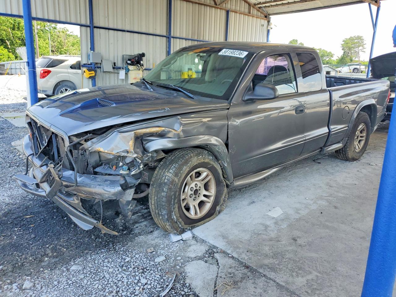 2003 Dodge Dakota Sport Gray vin: 1D7HL32N63S287850