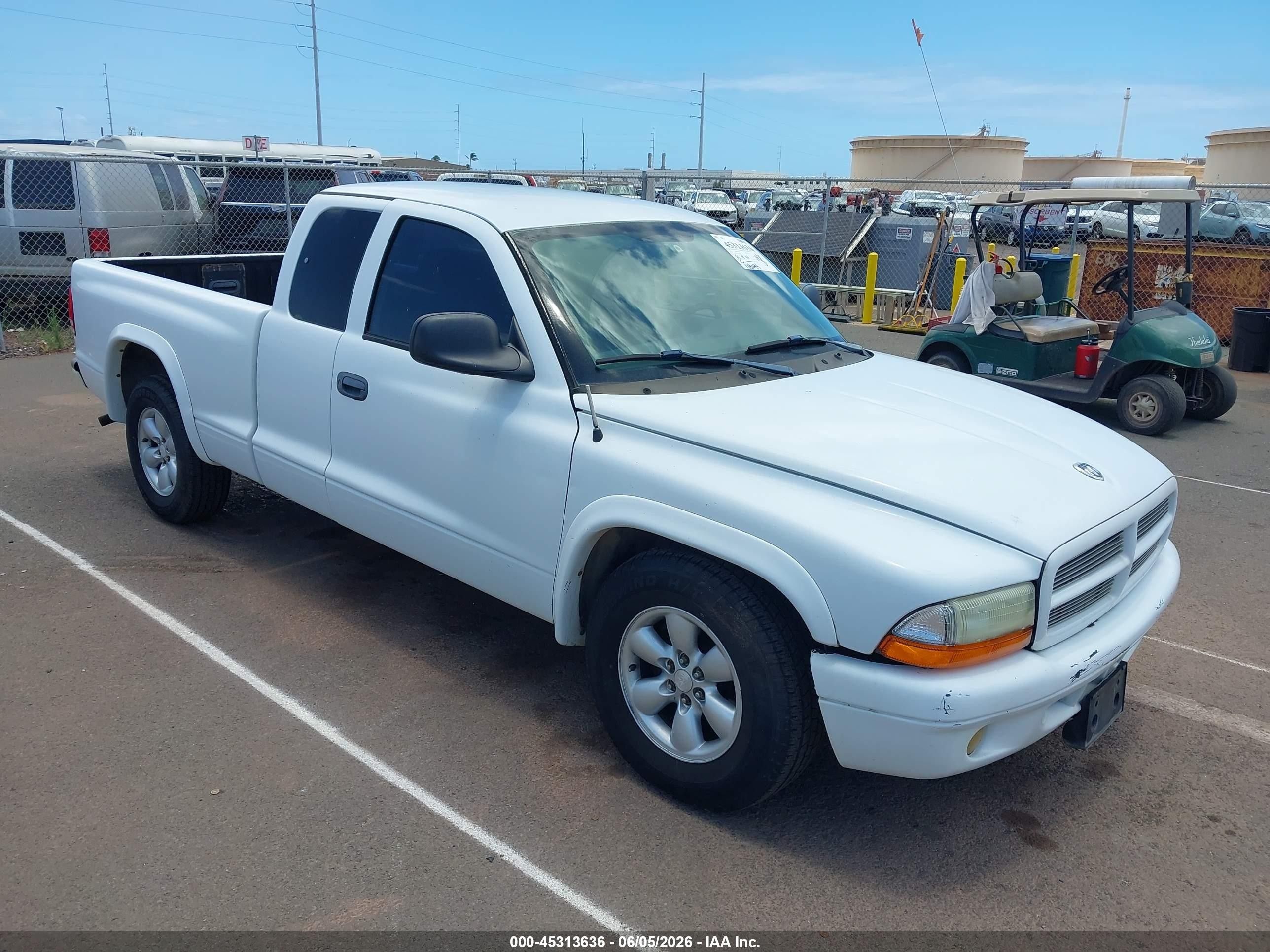 2003 Dodge Dakota Sport White vin: 1D7HL32X83S184298