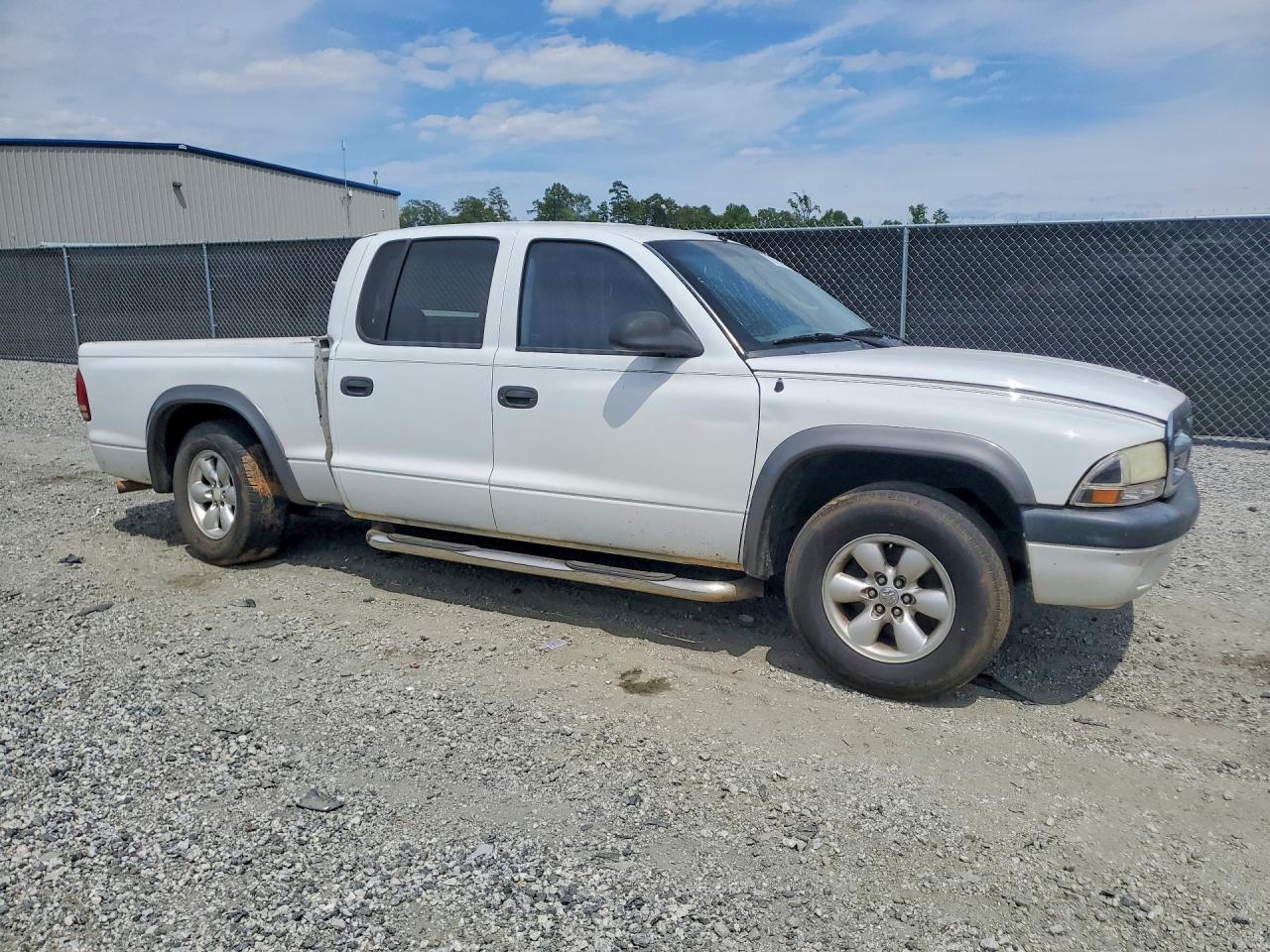2004 Dodge Dakota Quad Sport White vin: 1D7HL38K24S505488