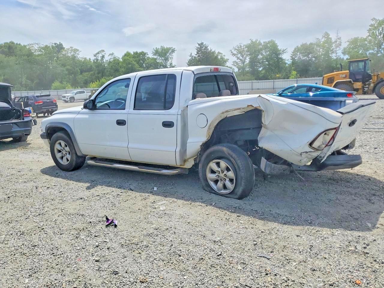 2004 Dodge Dakota Quad Sport White vin: 1D7HL38K24S505488
