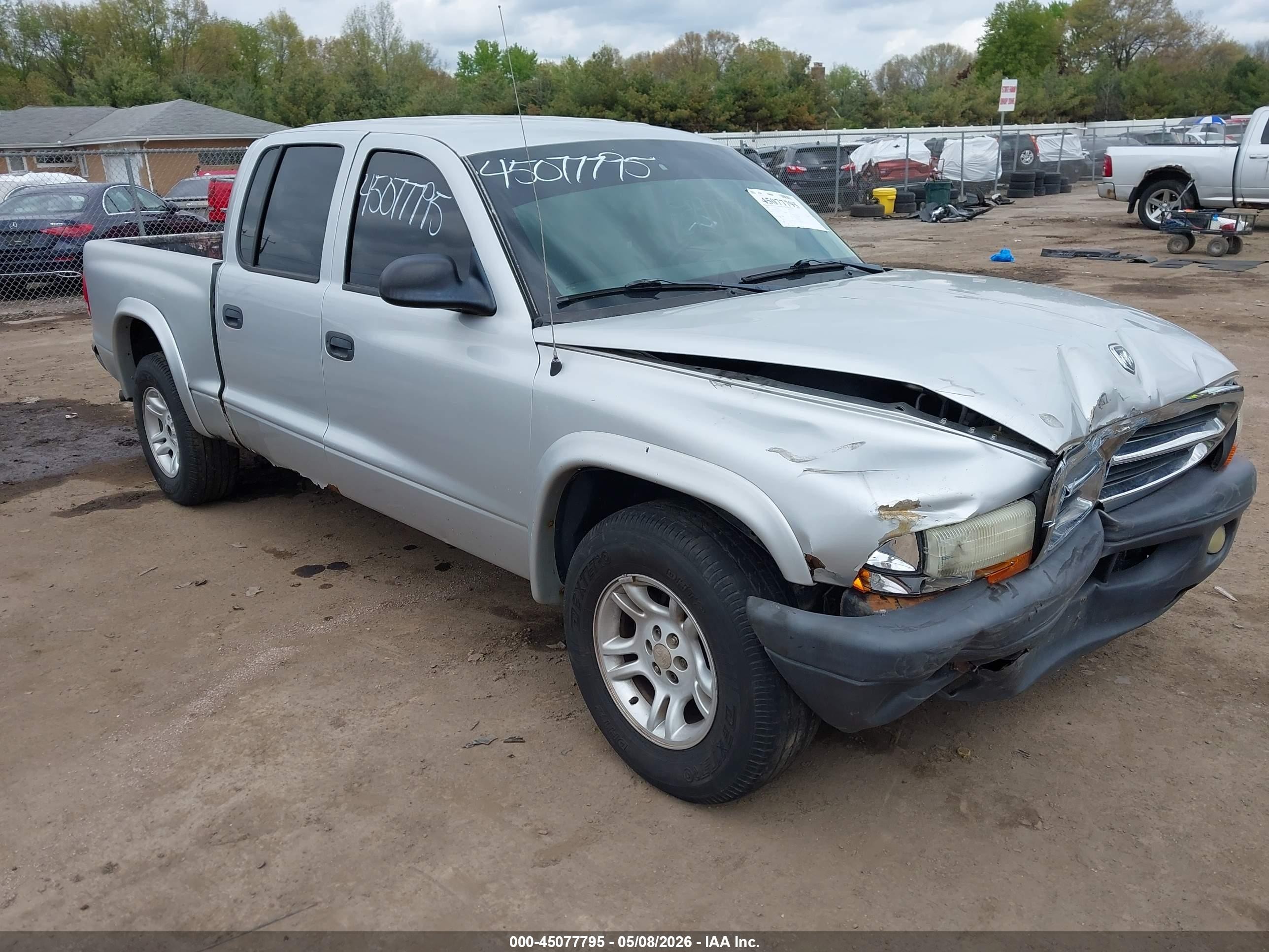 2004 Dodge Dakota Sport/sxt Gray vin: 1D7HL38K24S632998