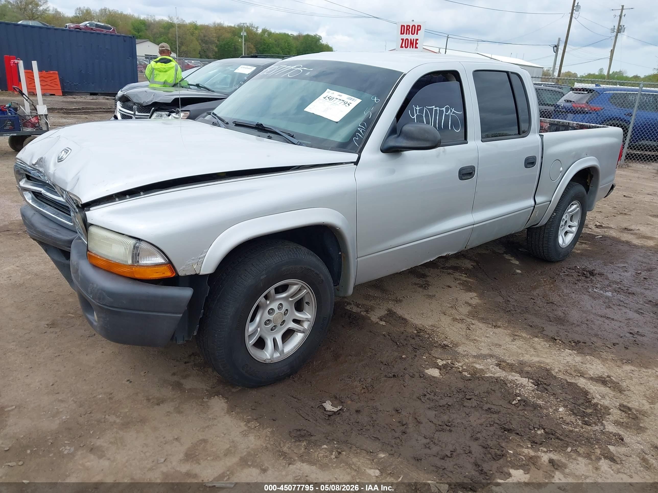 2004 Dodge Dakota Sport/sxt Серый vin: 1D7HL38K24S632998