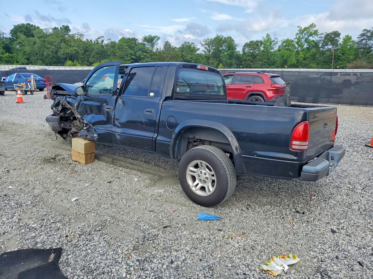 2004 Dodge Dakota Quad Sport Black vin: 1D7HL38K44S781994
