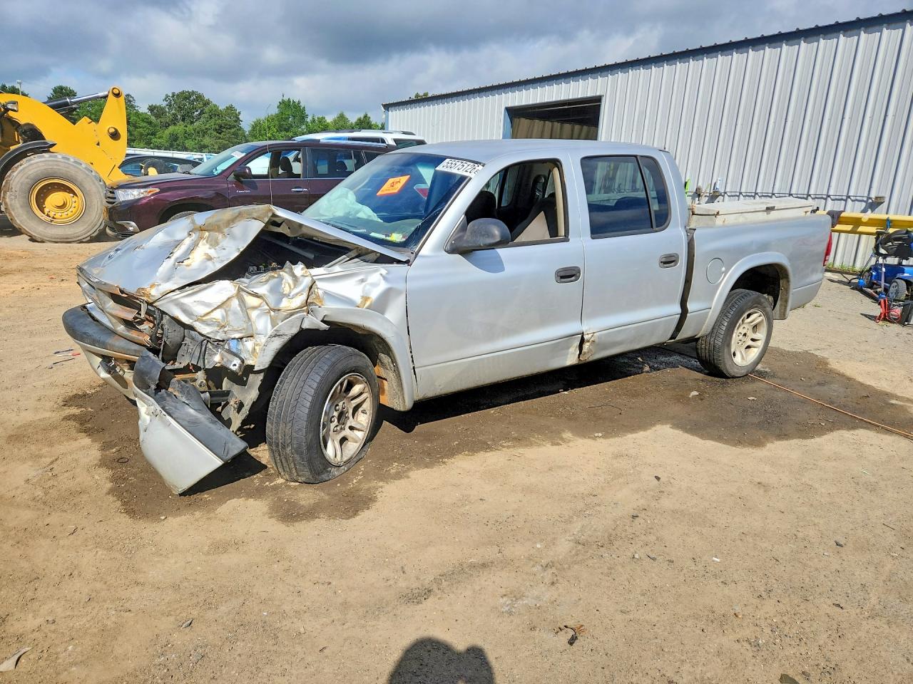 2004 Dodge Dakota Quad Sport Silver vin: 1D7HL38K94S734007