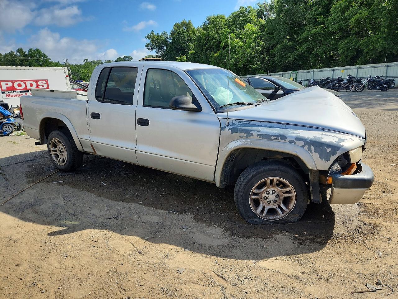 2004 Dodge Dakota Quad Sport Silver vin: 1D7HL38K94S734007