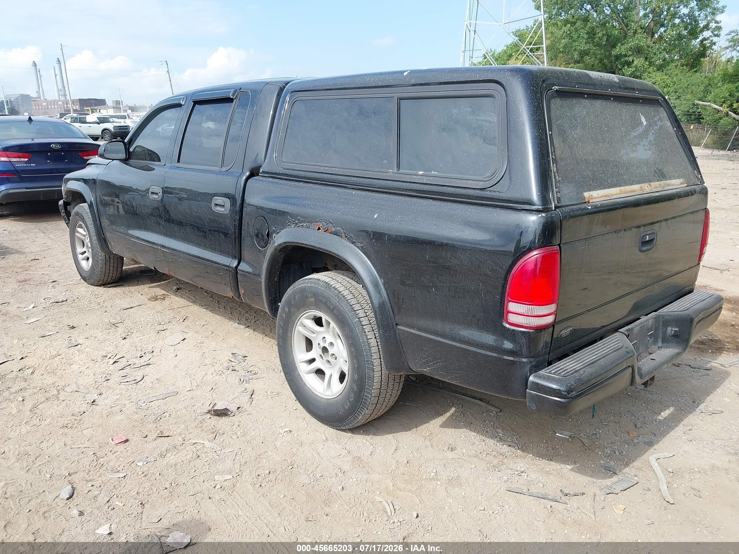 2004 Dodge Dakota Sport/sxt Black vin: 1D7HL38N24S768297