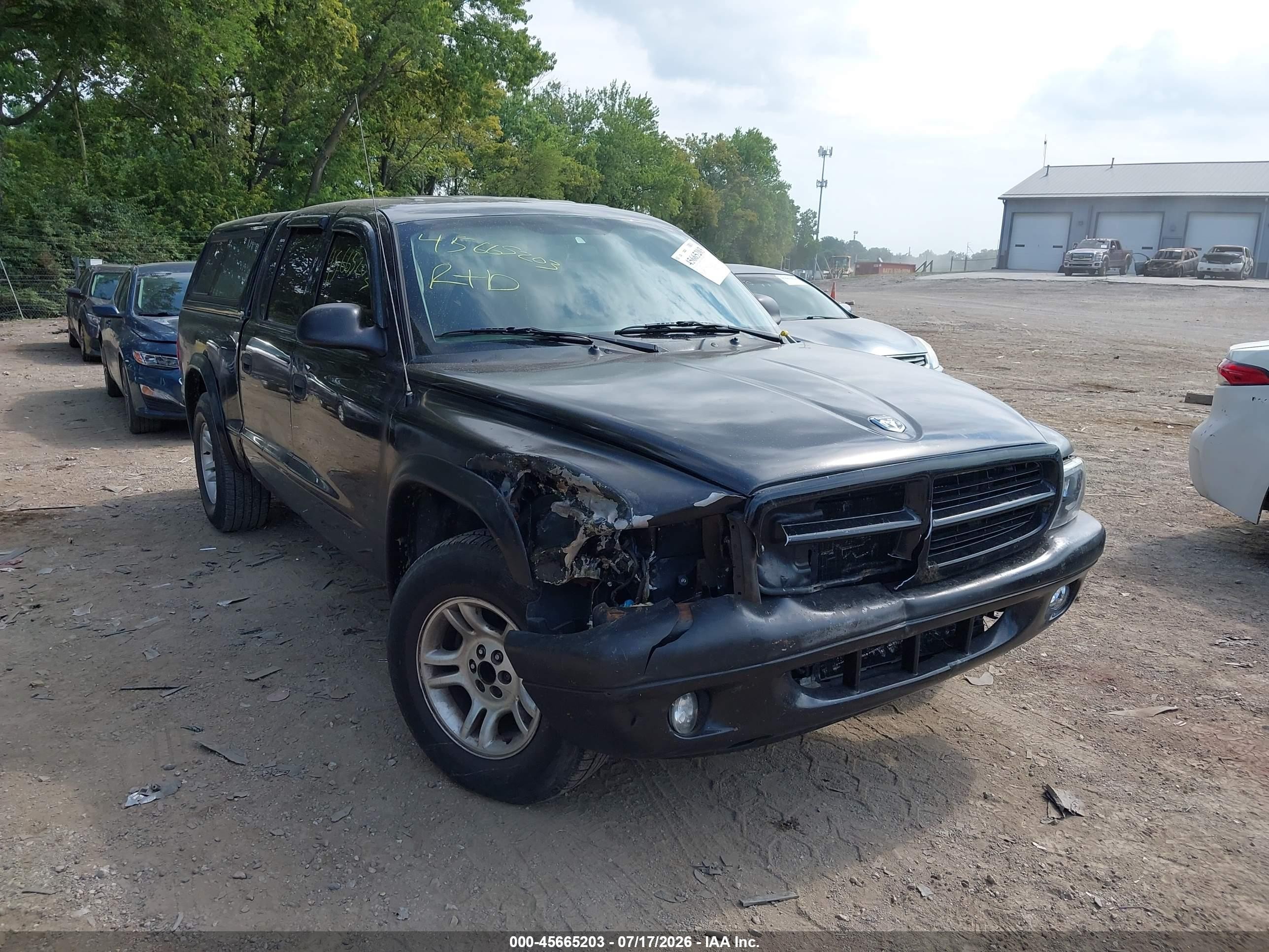 2004 Dodge Dakota Sport/sxt Black vin: 1D7HL38N24S768297