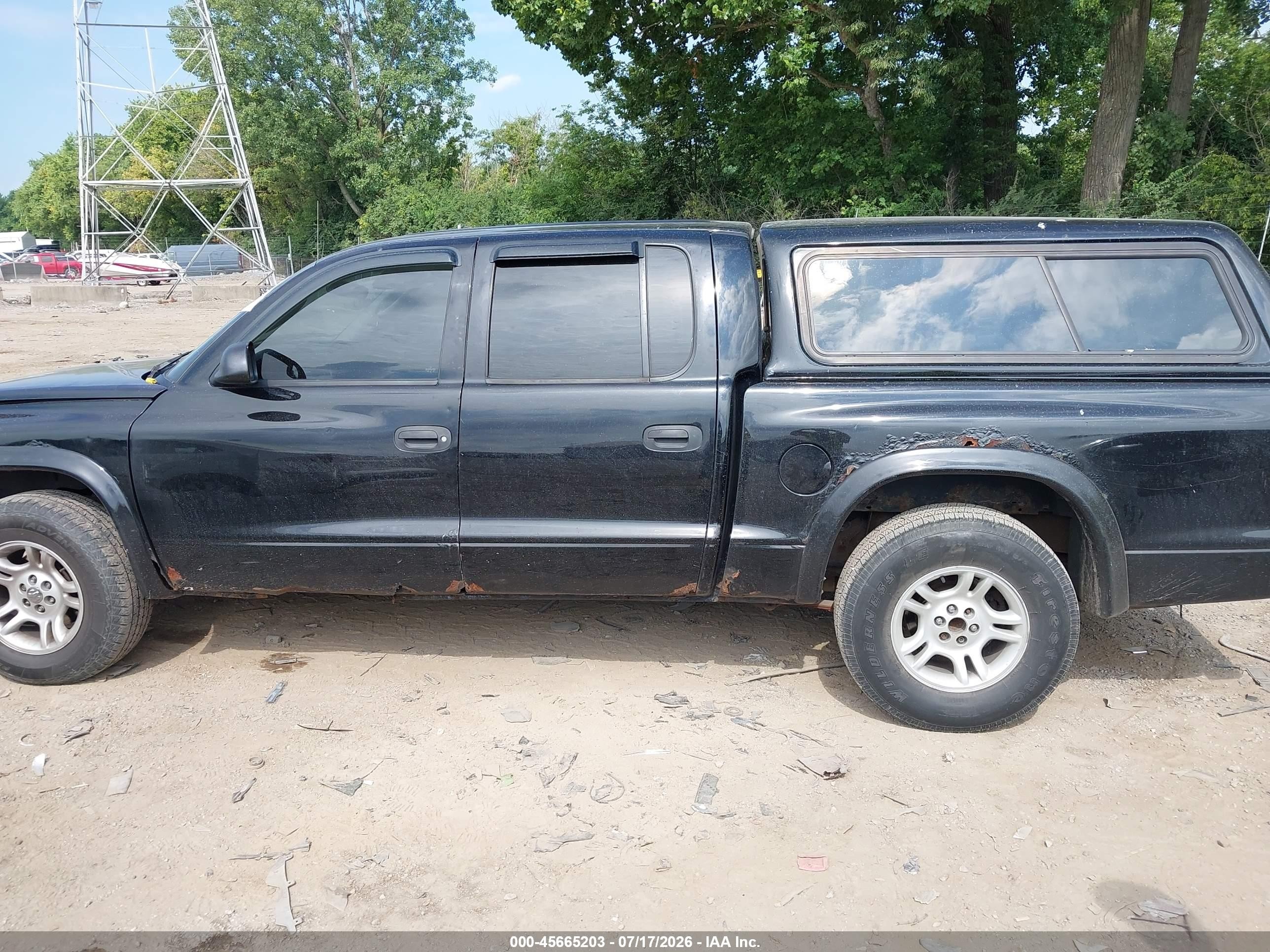 2004 Dodge Dakota Sport/sxt Black vin: 1D7HL38N24S768297