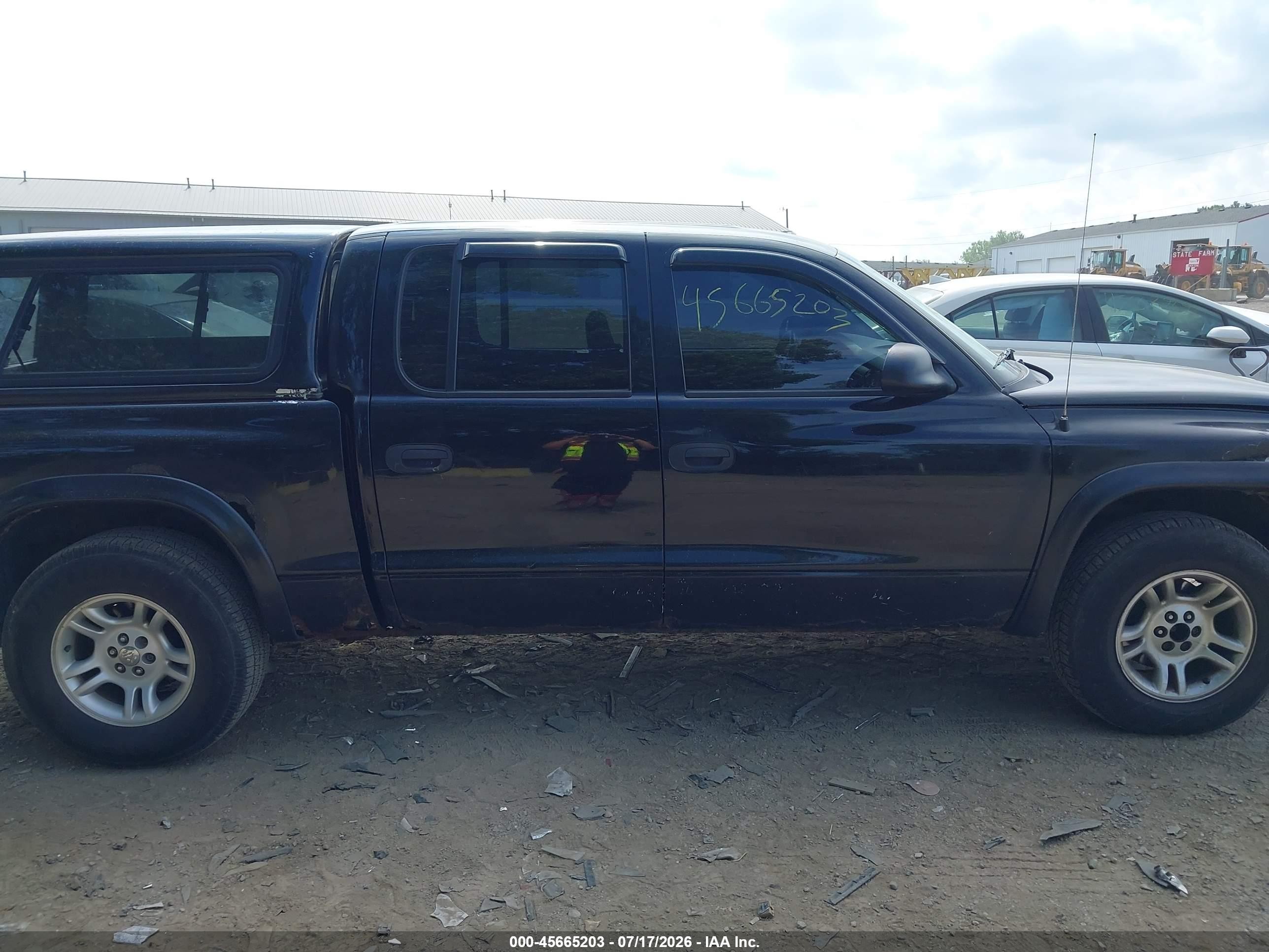 2004 Dodge Dakota Sport/sxt Black vin: 1D7HL38N24S768297