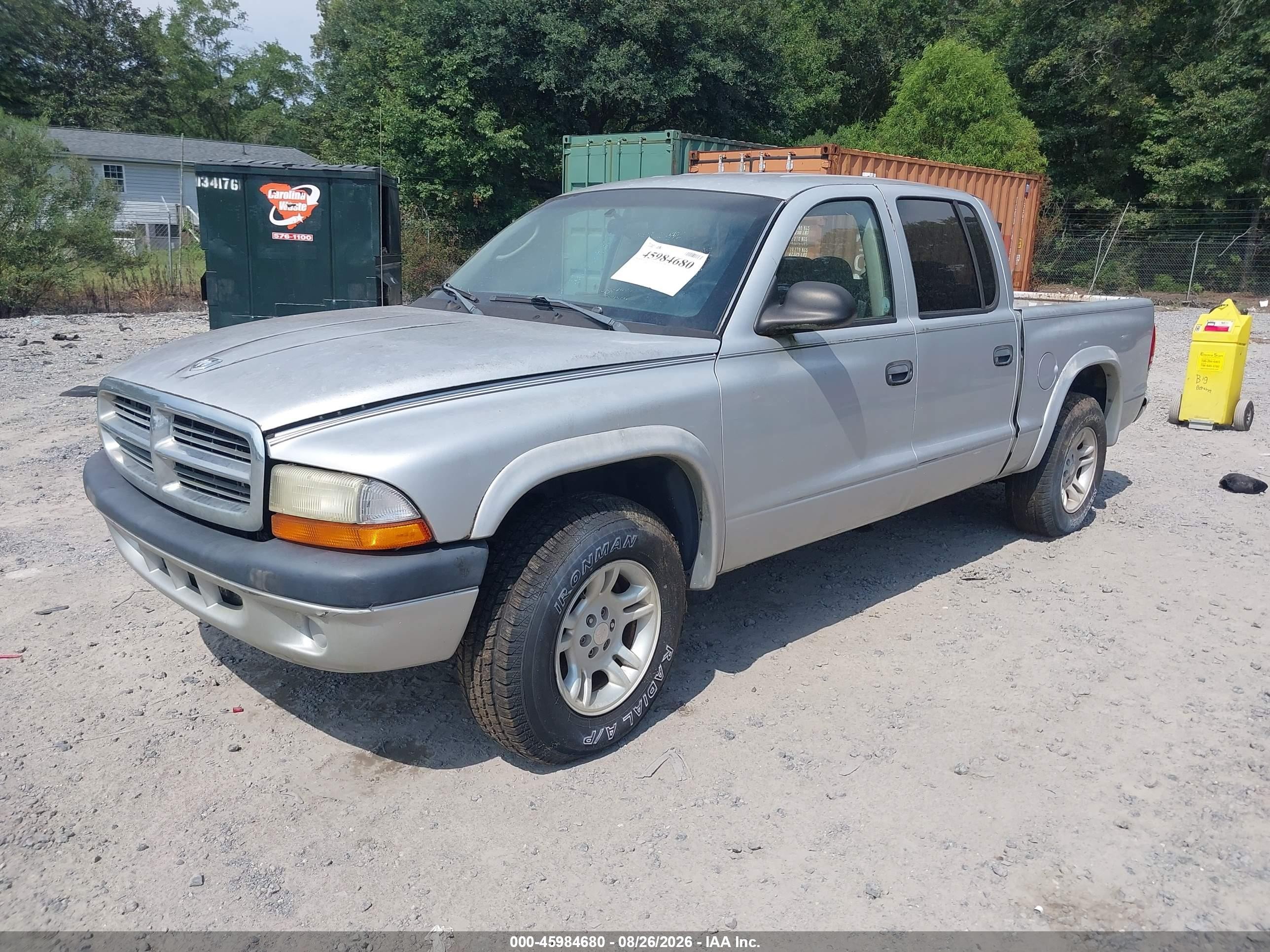 2004 Dodge Dakota Sport/sxt Серебряный vin: 1D7HL38N74S735053