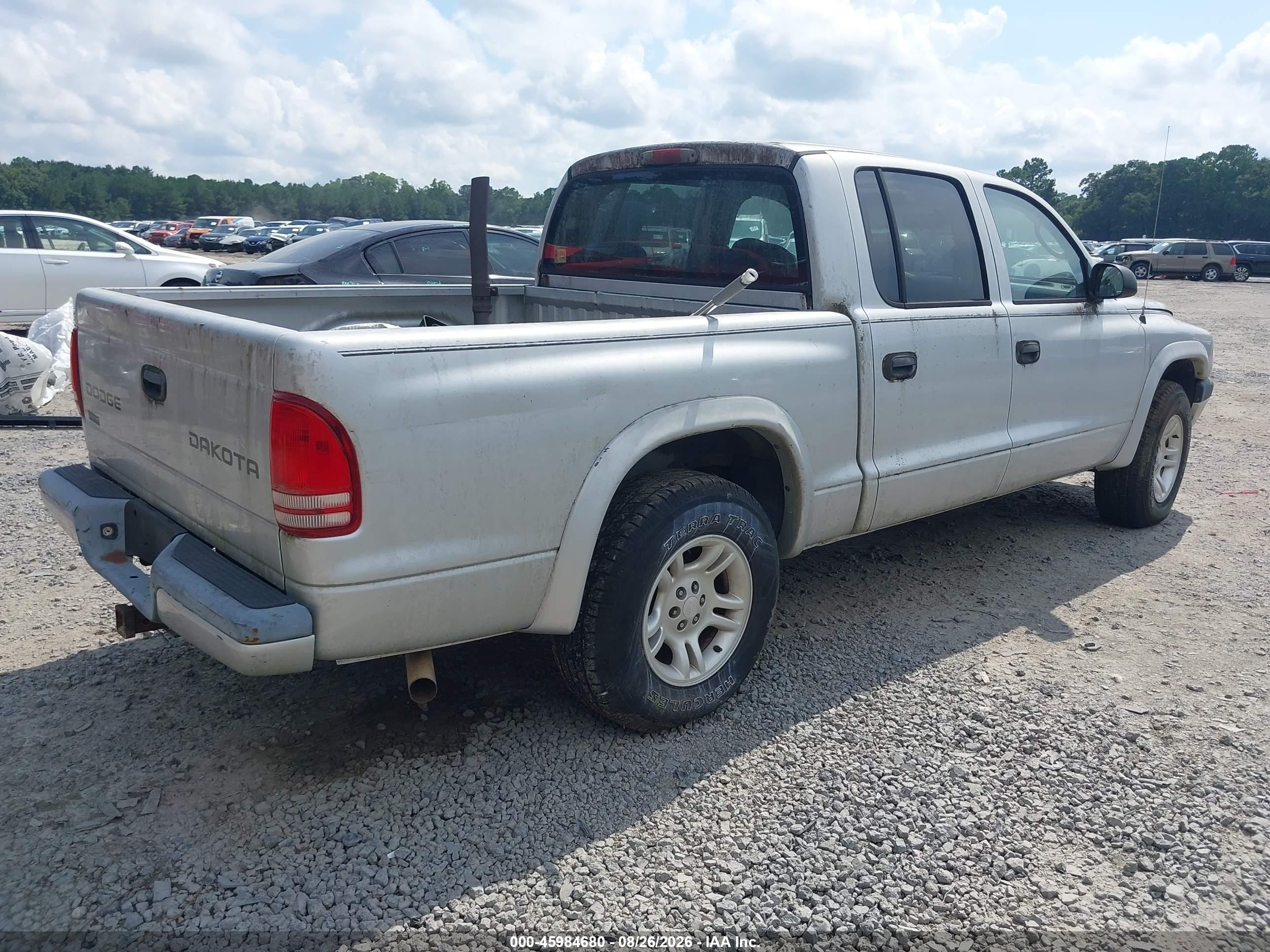 2004 Dodge Dakota Sport/sxt Серебряный vin: 1D7HL38N74S735053