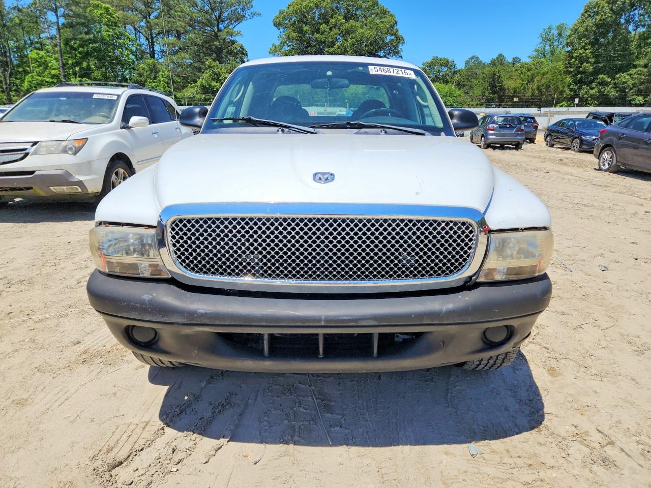 2004 Dodge Dakota Quad Sport White vin: 1D7HL38NX4S774056