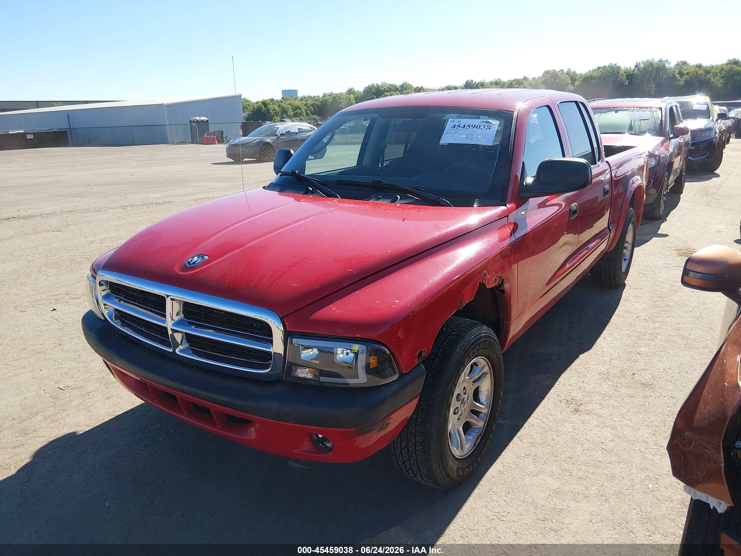2003 Dodge Dakota Sport/sxt Red vin: 1D7HL38X03S288159